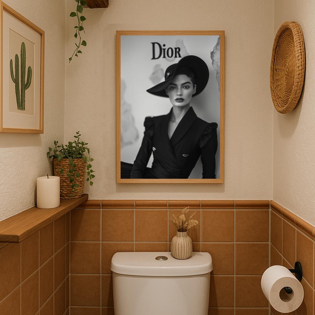 Dior Fashion Model B&W poster sfeerbeeld 3
