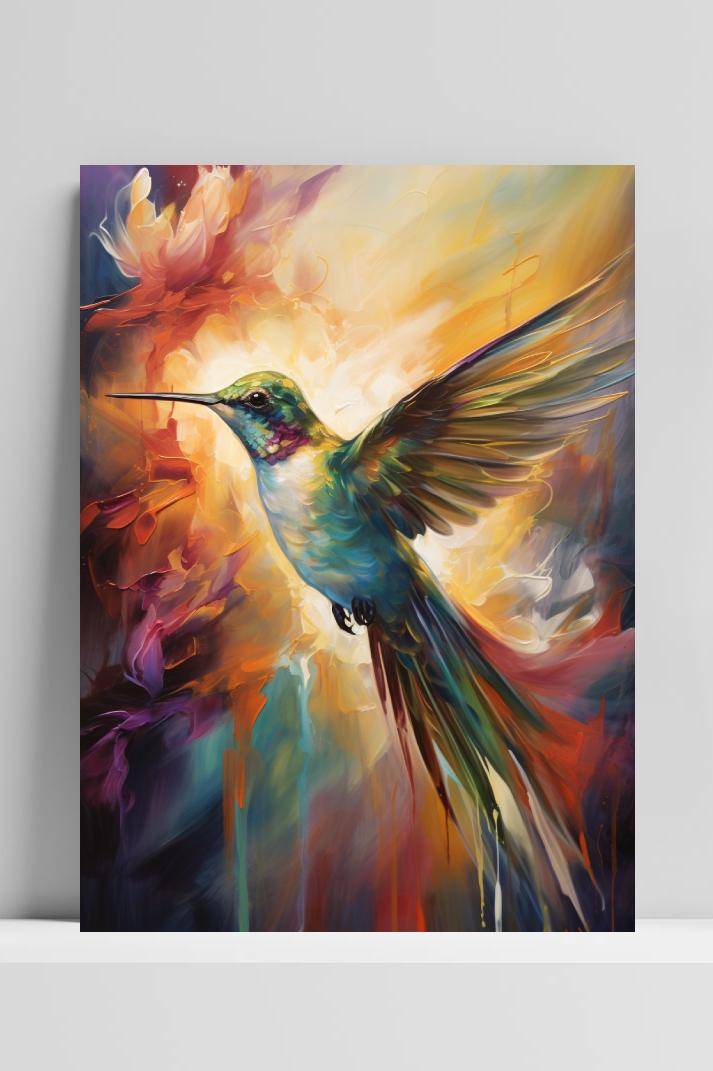Kolibrie op 3mm aluminium dibond