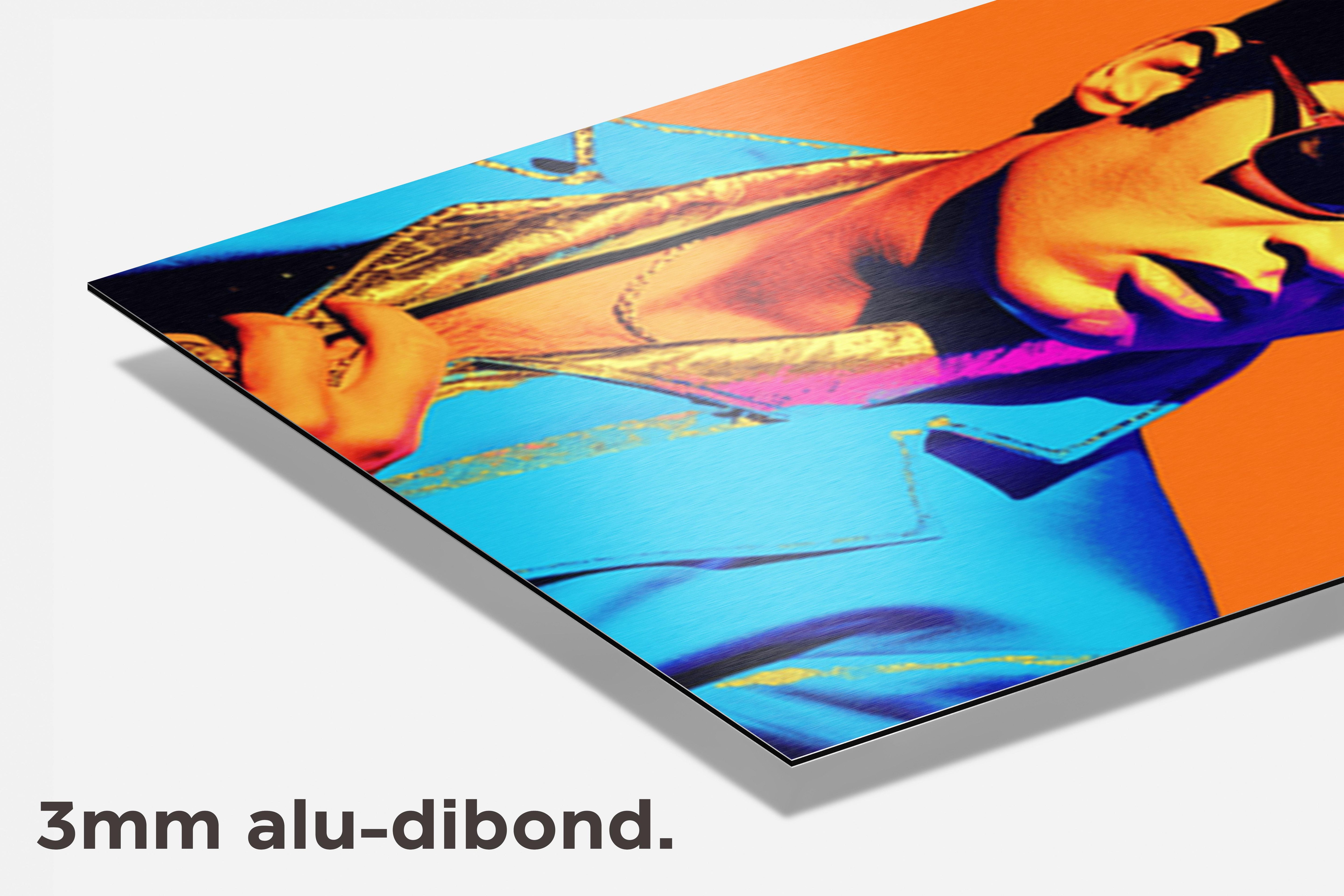 Elvis Presley Oranje dibond detail