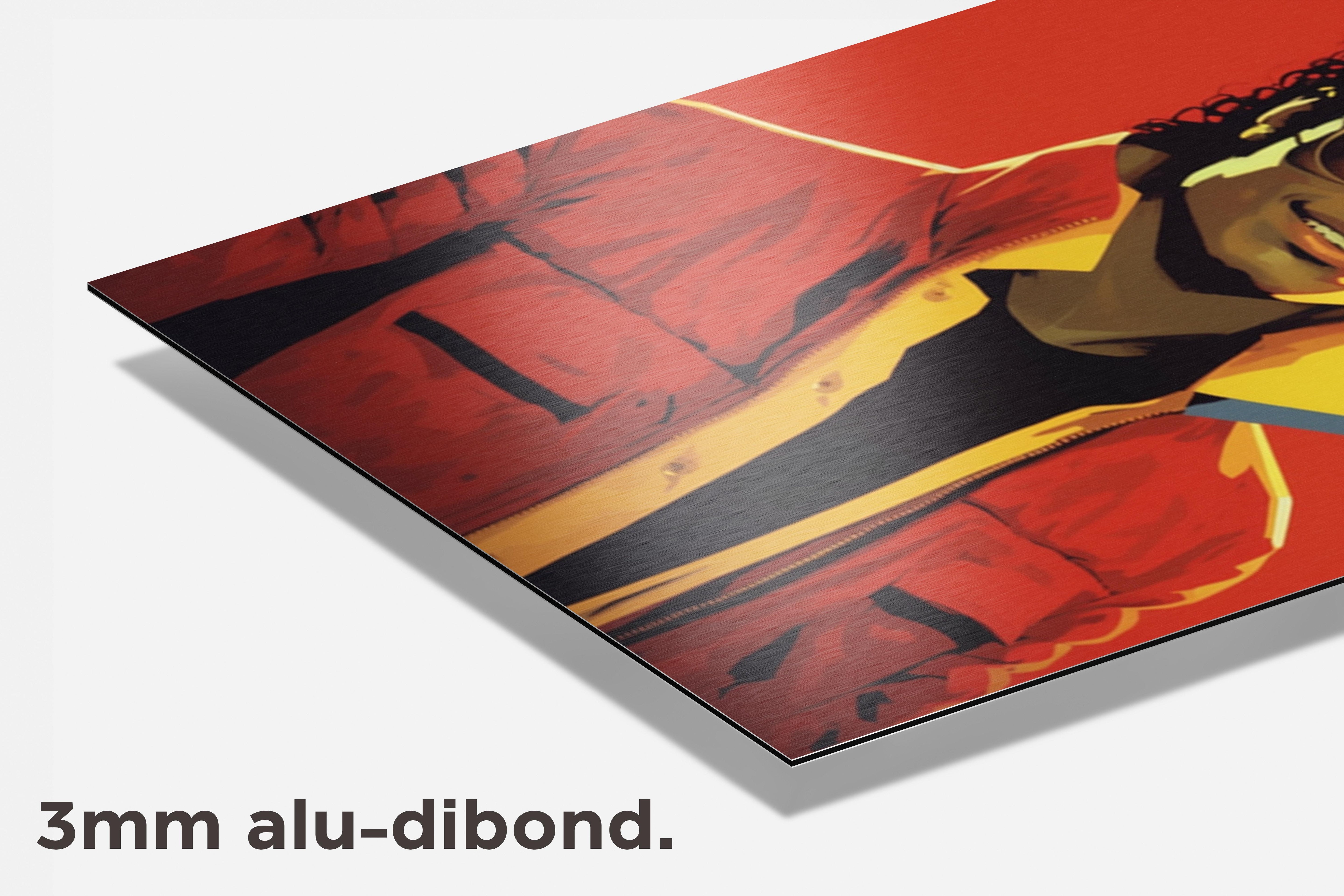 Michael Jackson Rood dibond detail