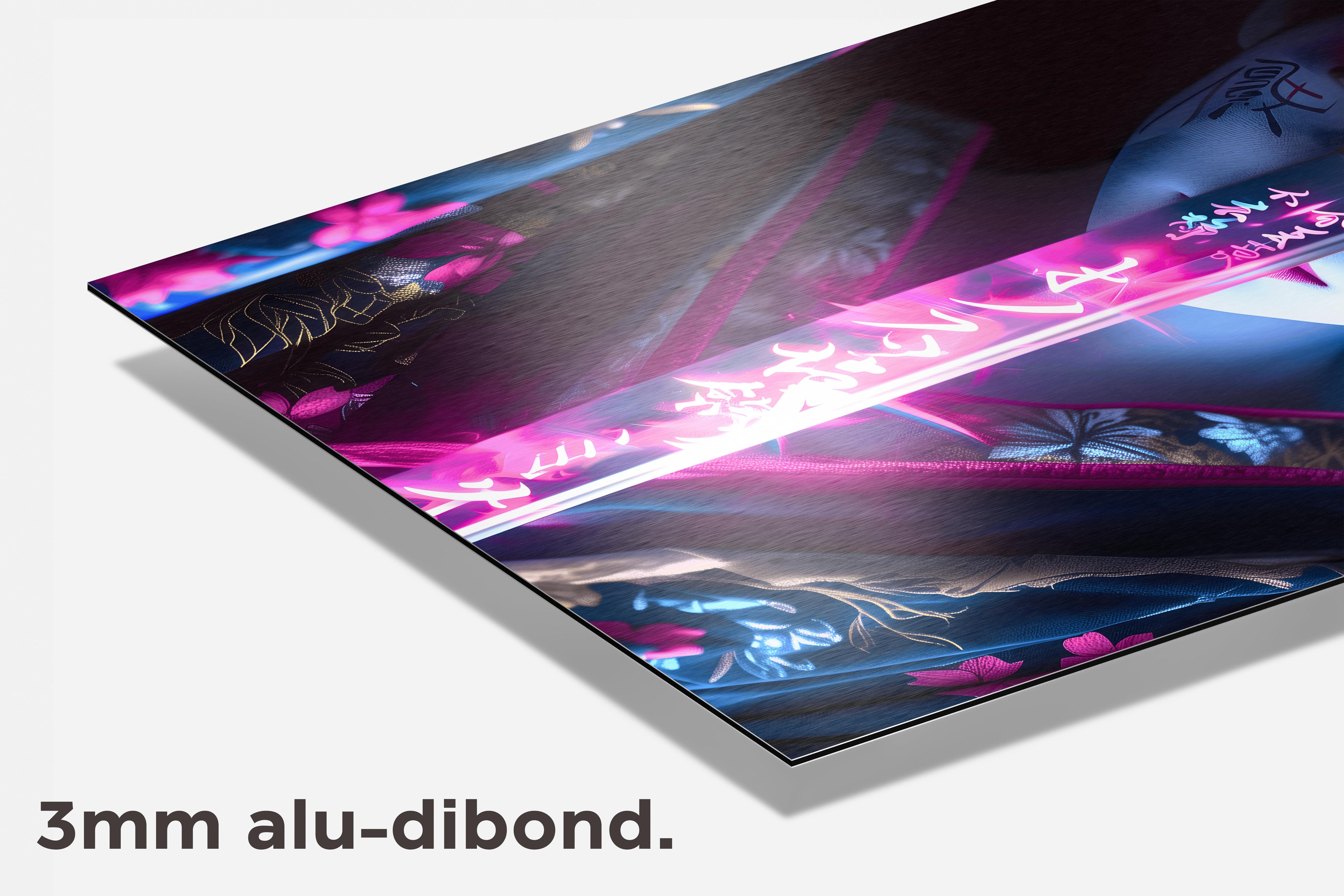 Neonzwaardgeisha dibond detail