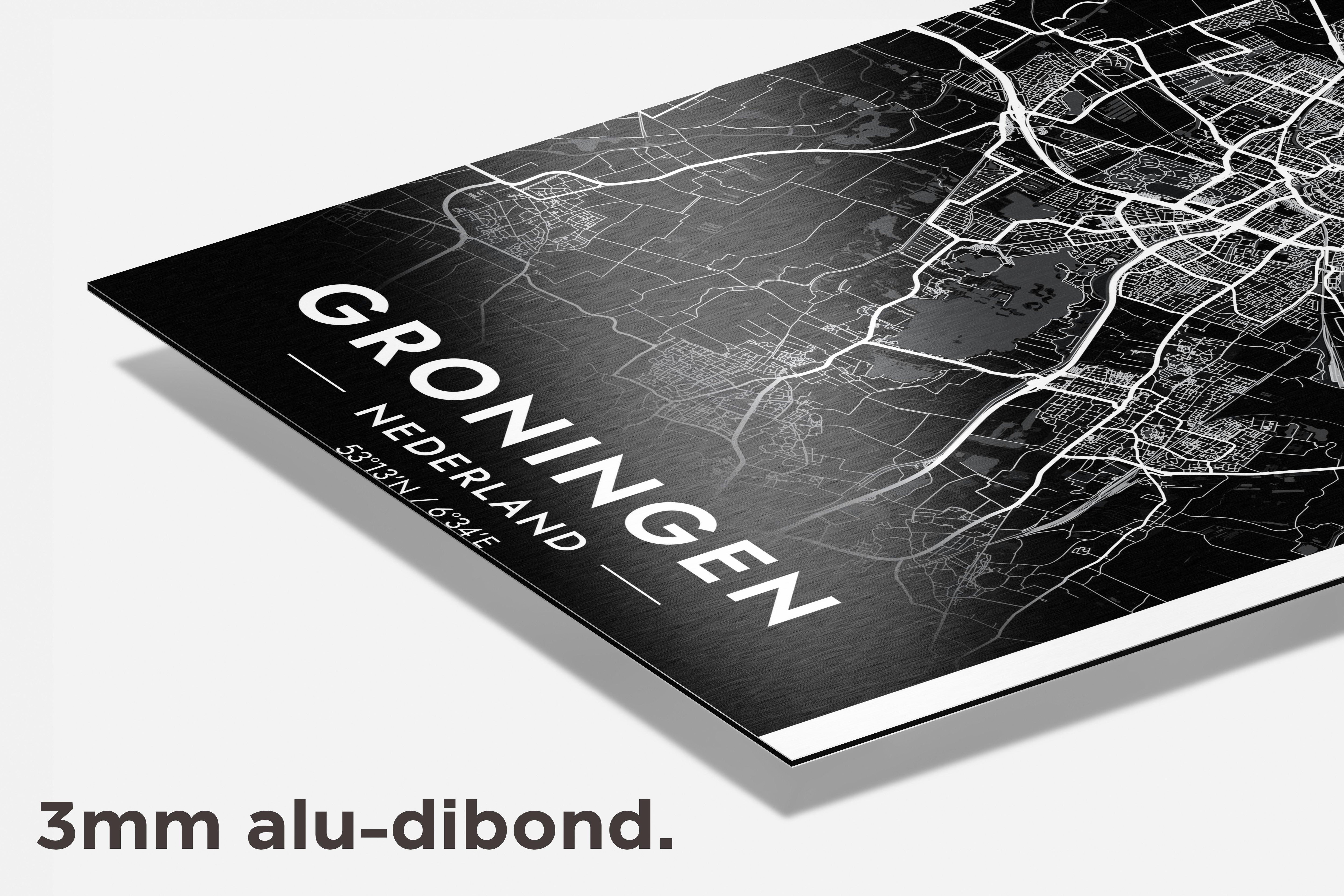 Groningen Map dibond detail