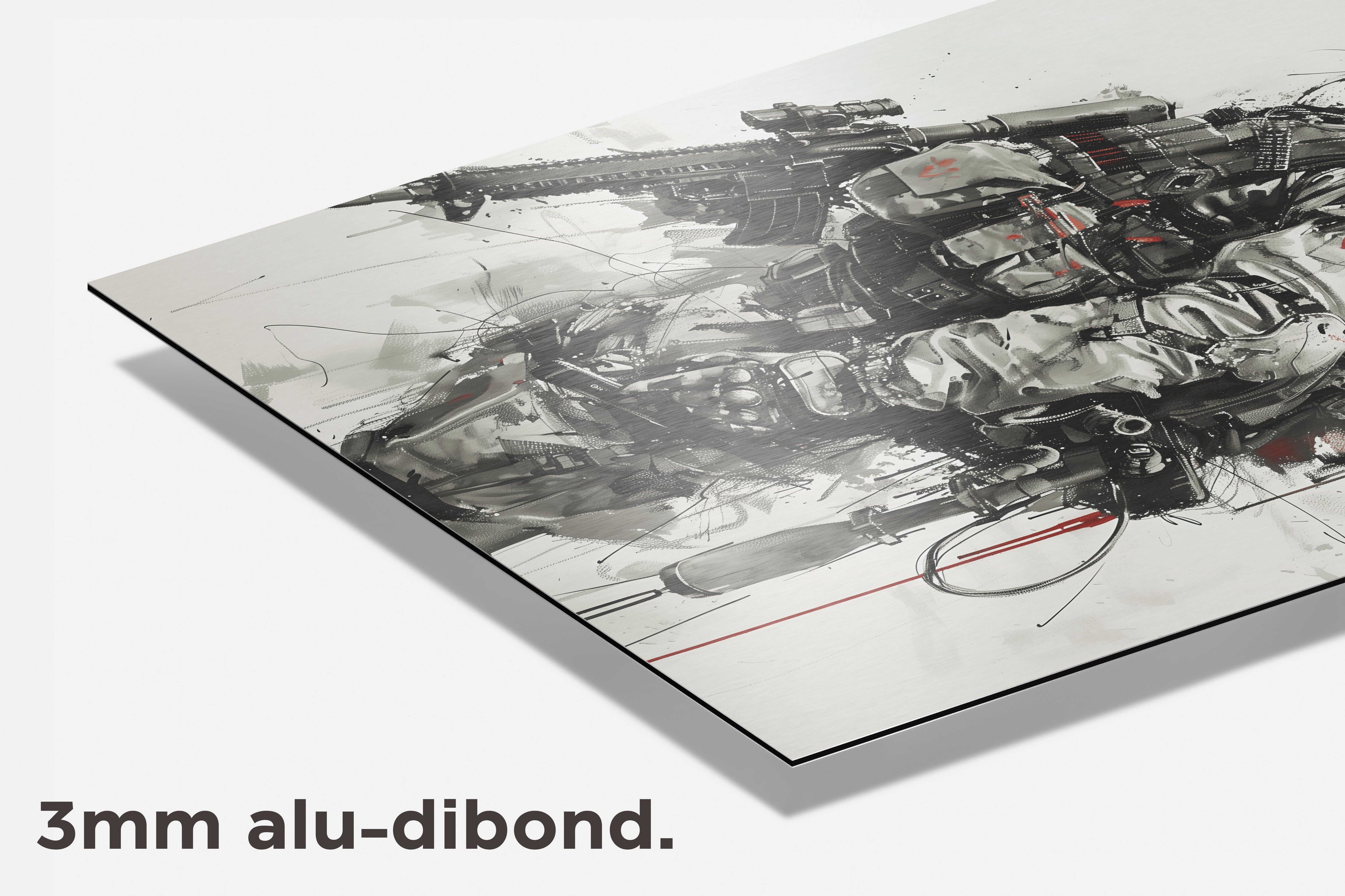 Oorlog Soldaat dibond detail