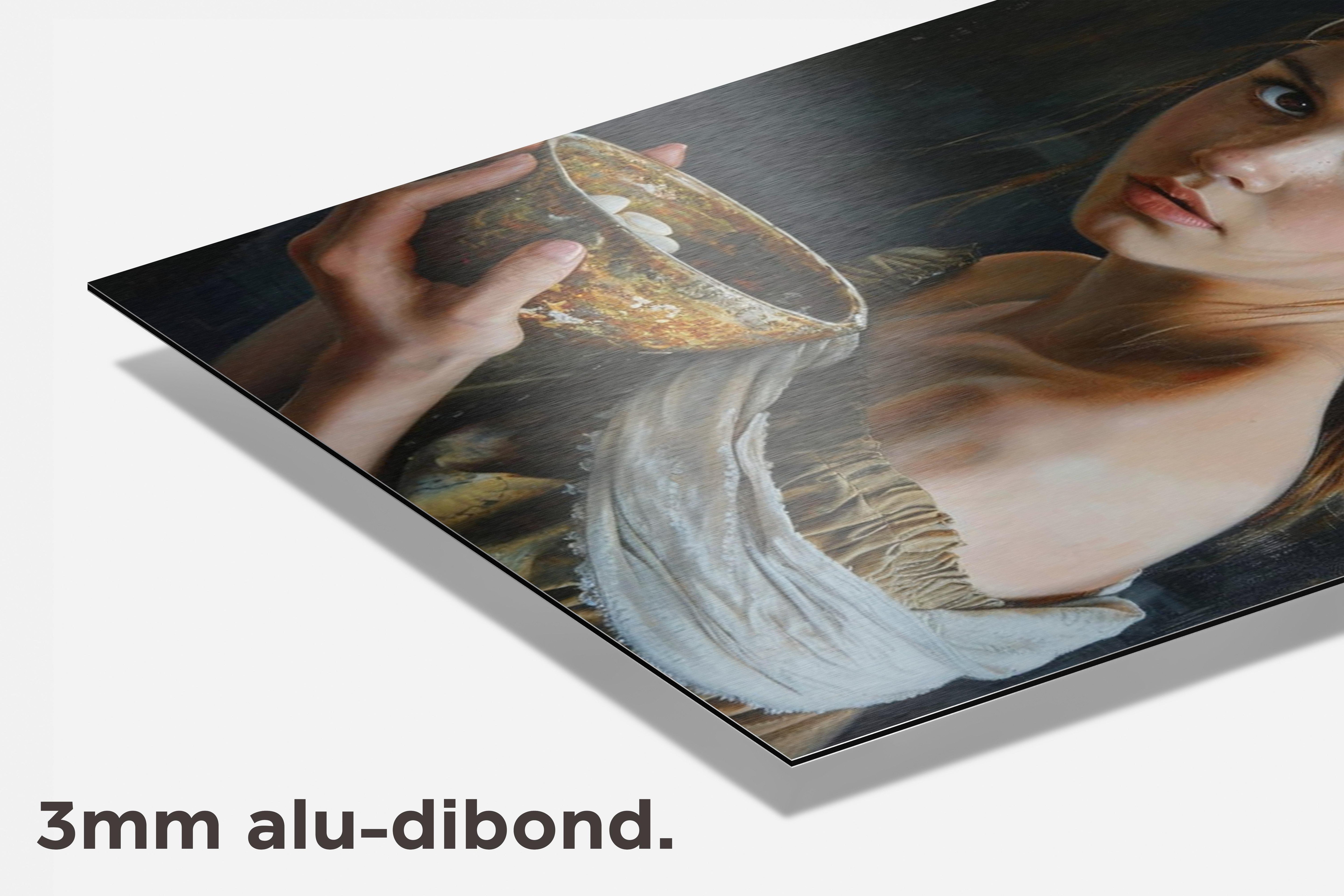 Plattelandsmeisje Portret dibond detail
