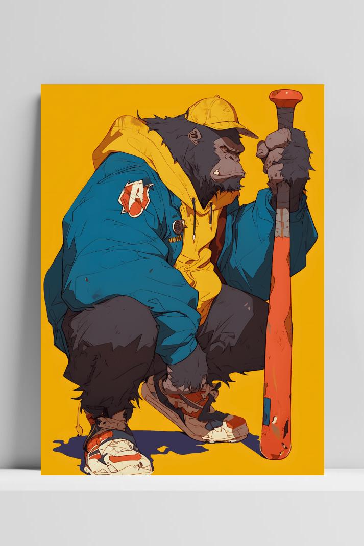 Gorilla Jas op 3mm aluminium dibond