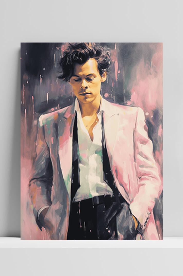 Harry Styles op 3mm aluminium dibond