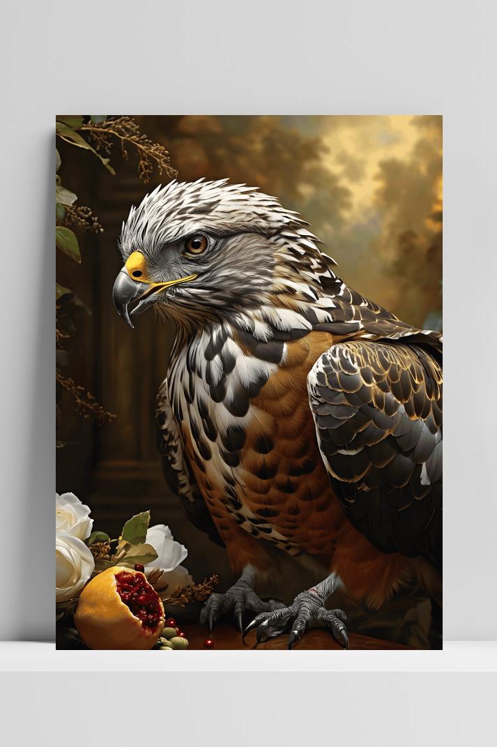 Havik op 3mm aluminium dibond