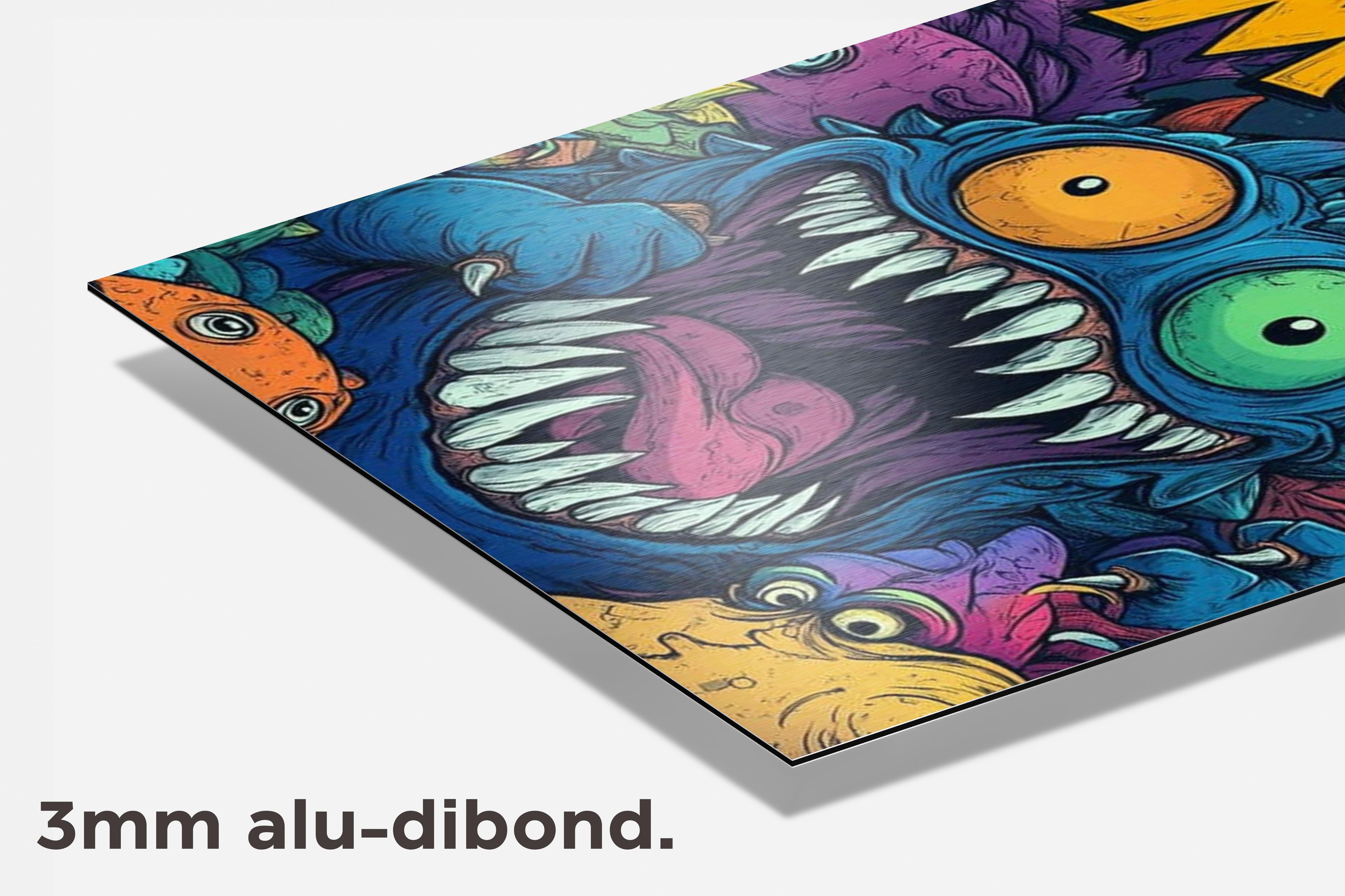 Monster Mania dibond detail