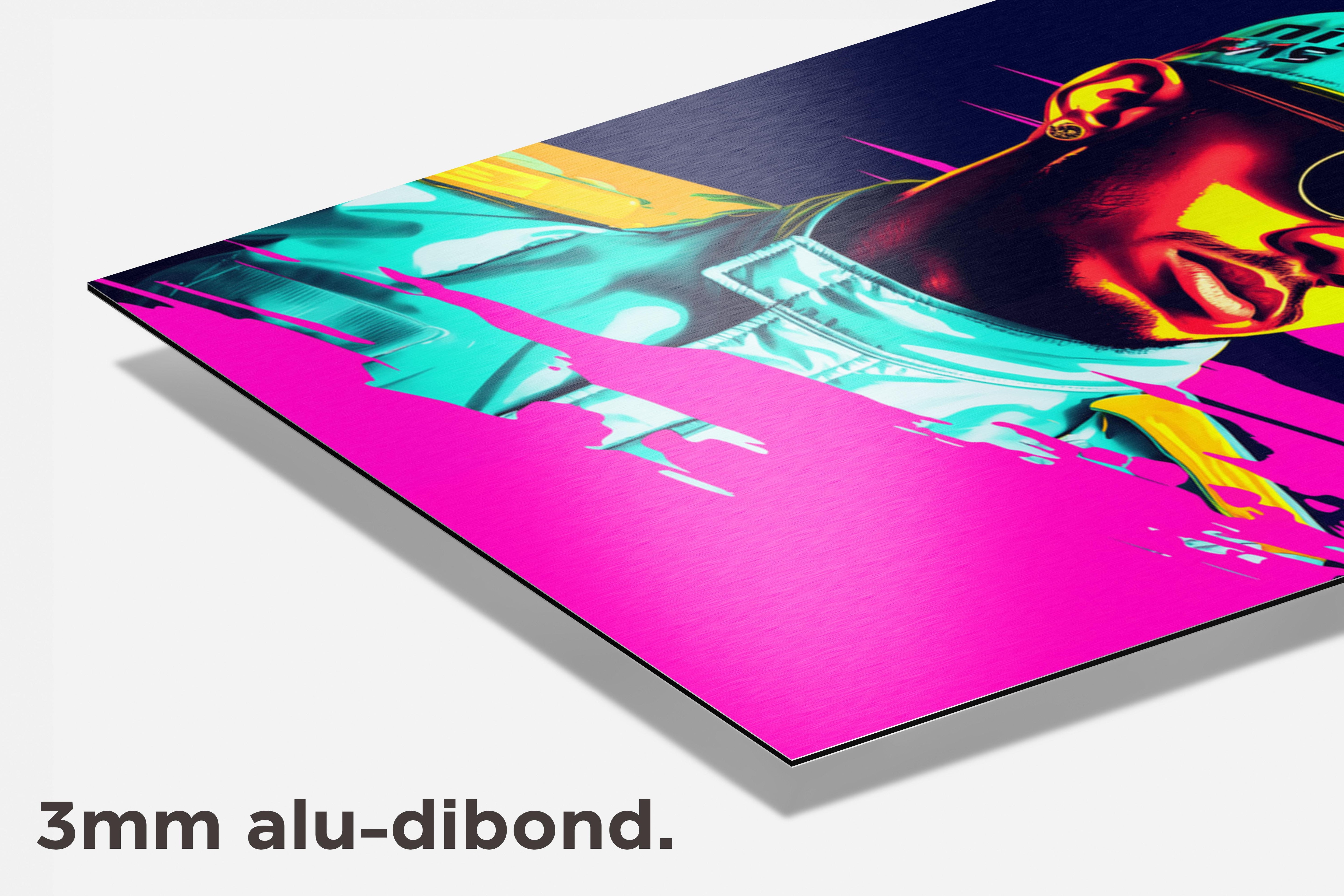 Lewis Hamilton dibond detail