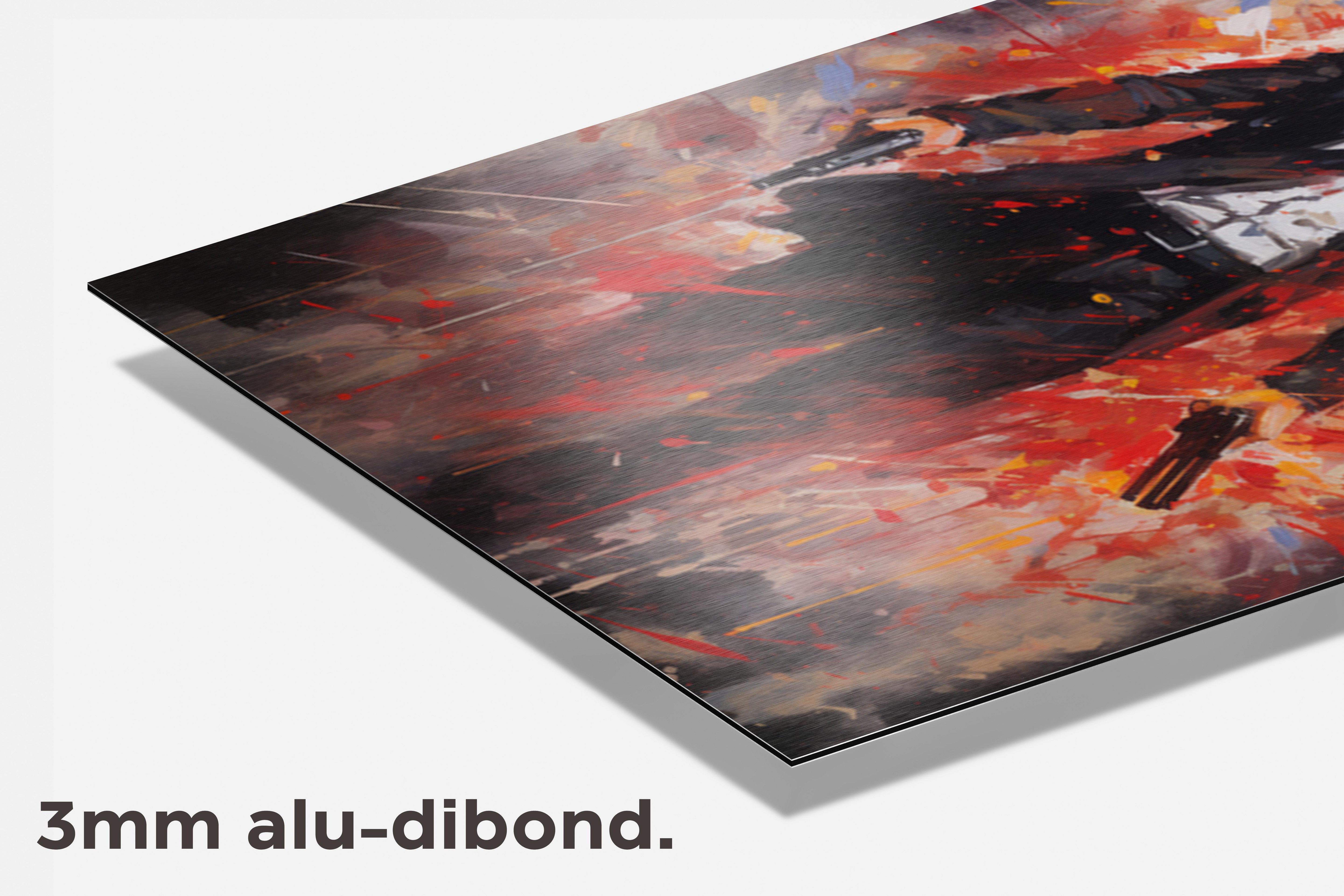 John Wick Abstract dibond detail