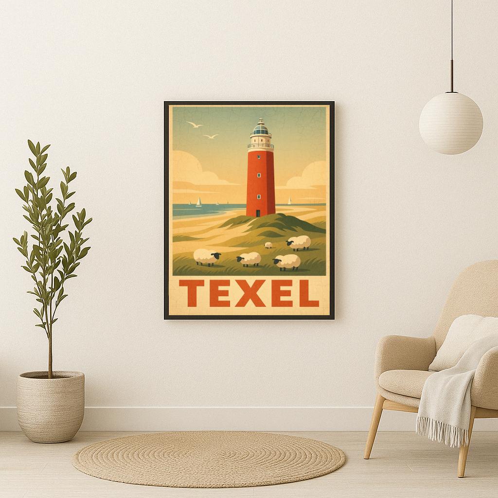Texel Text Vintage poster sfeerbeeld 2
