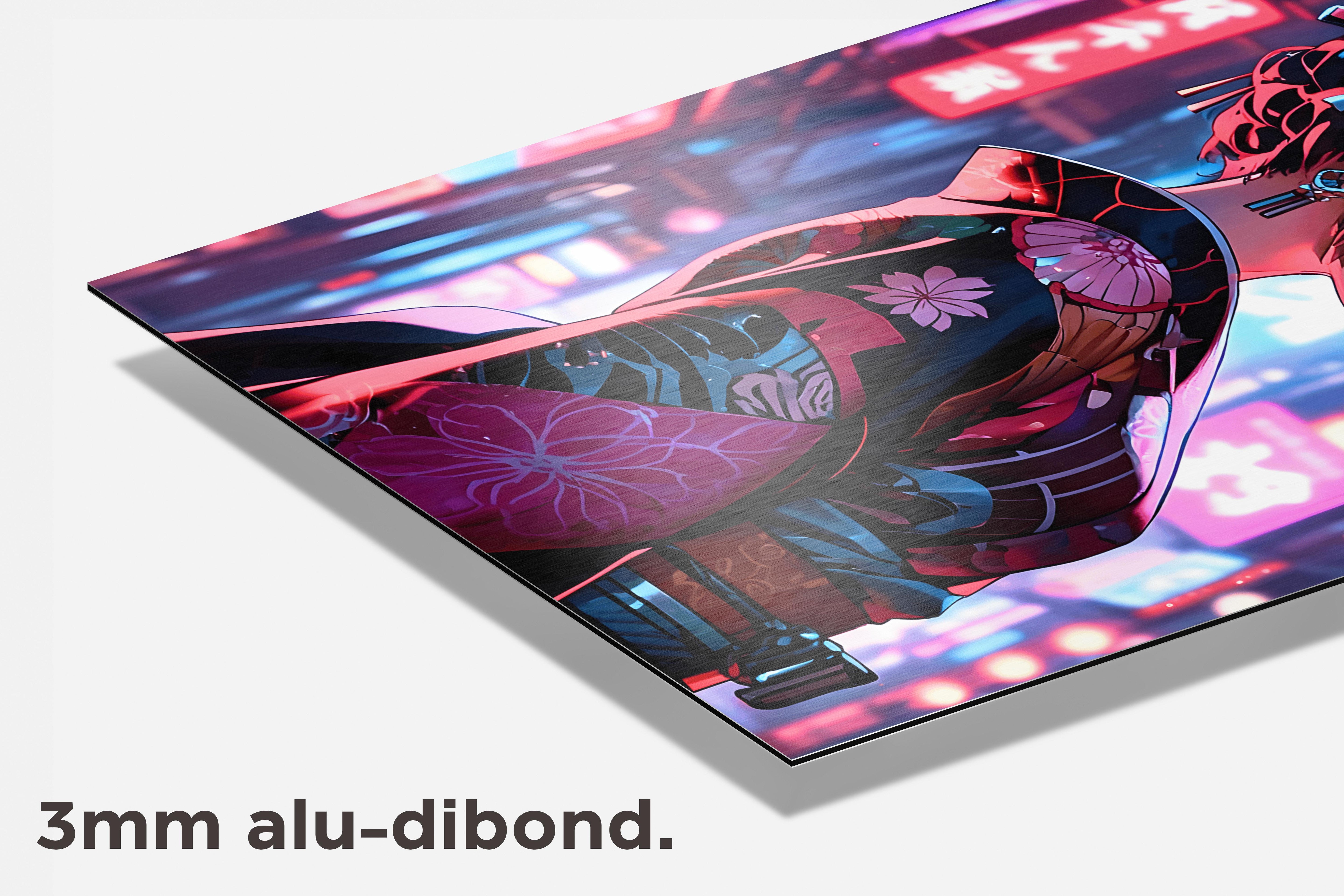 Neon Geisha dibond detail