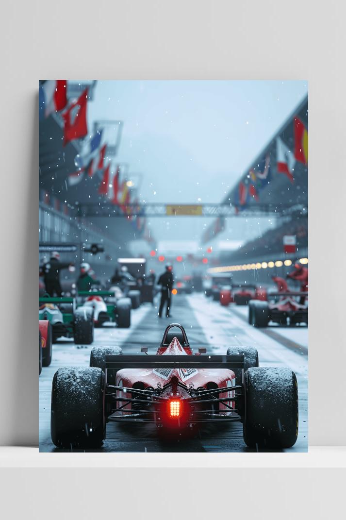 F1 Circuit op 3mm aluminium dibond