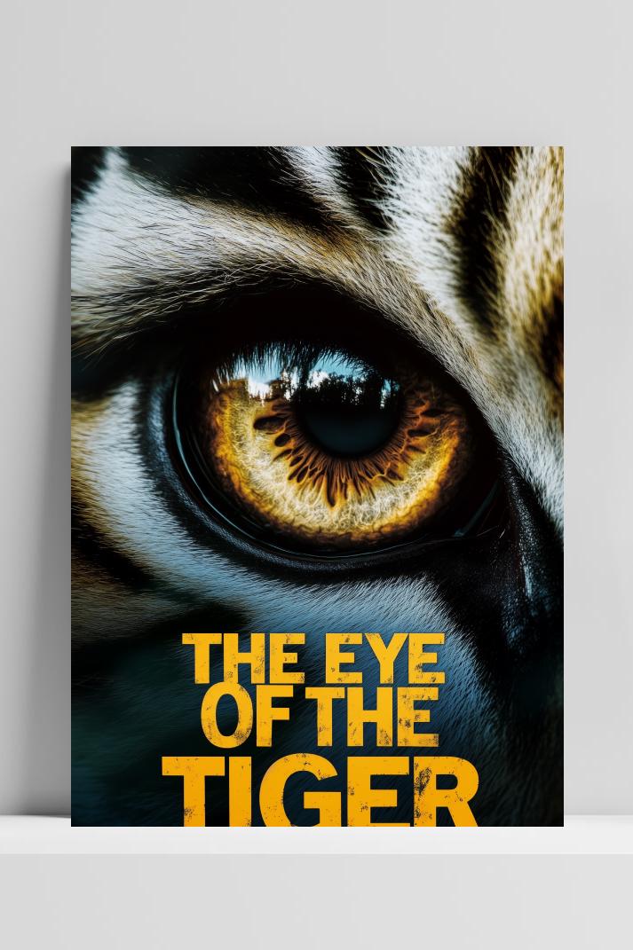 Eye Of The Tiger op 3mm aluminium dibond