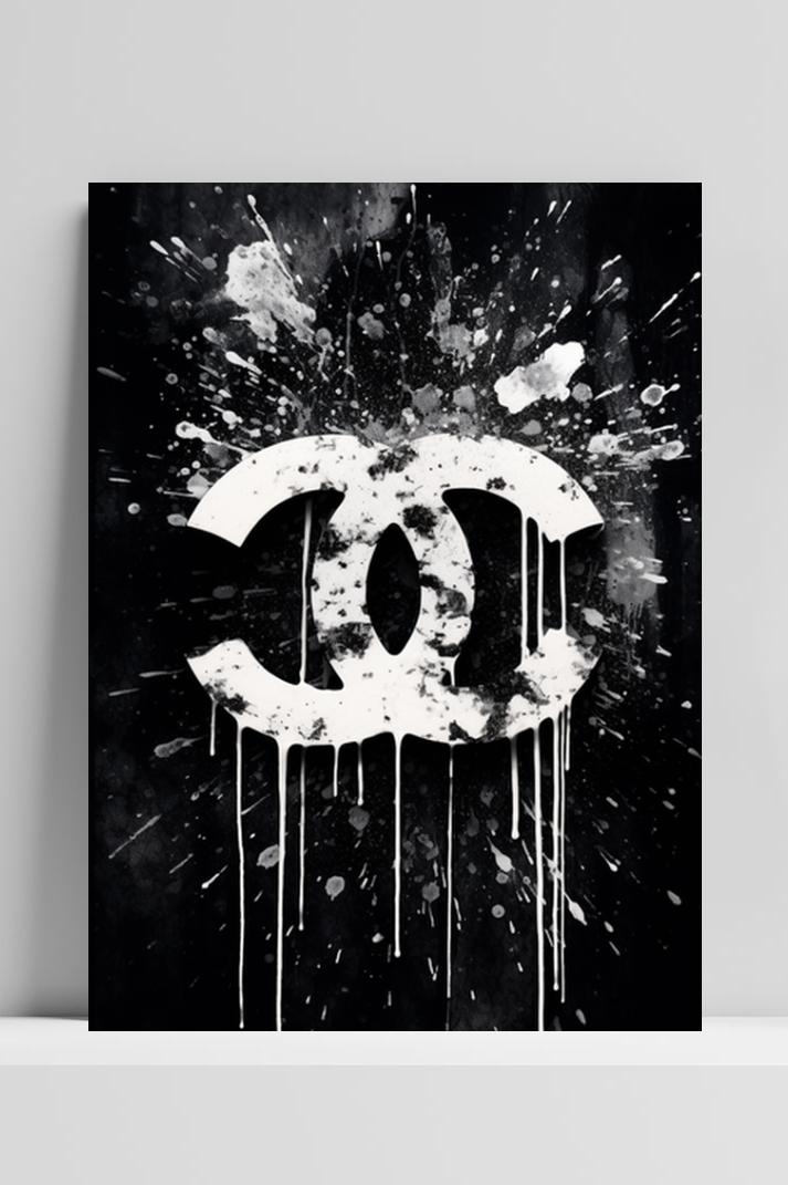 Coco Chanel Logo op 3mm aluminium dibond
