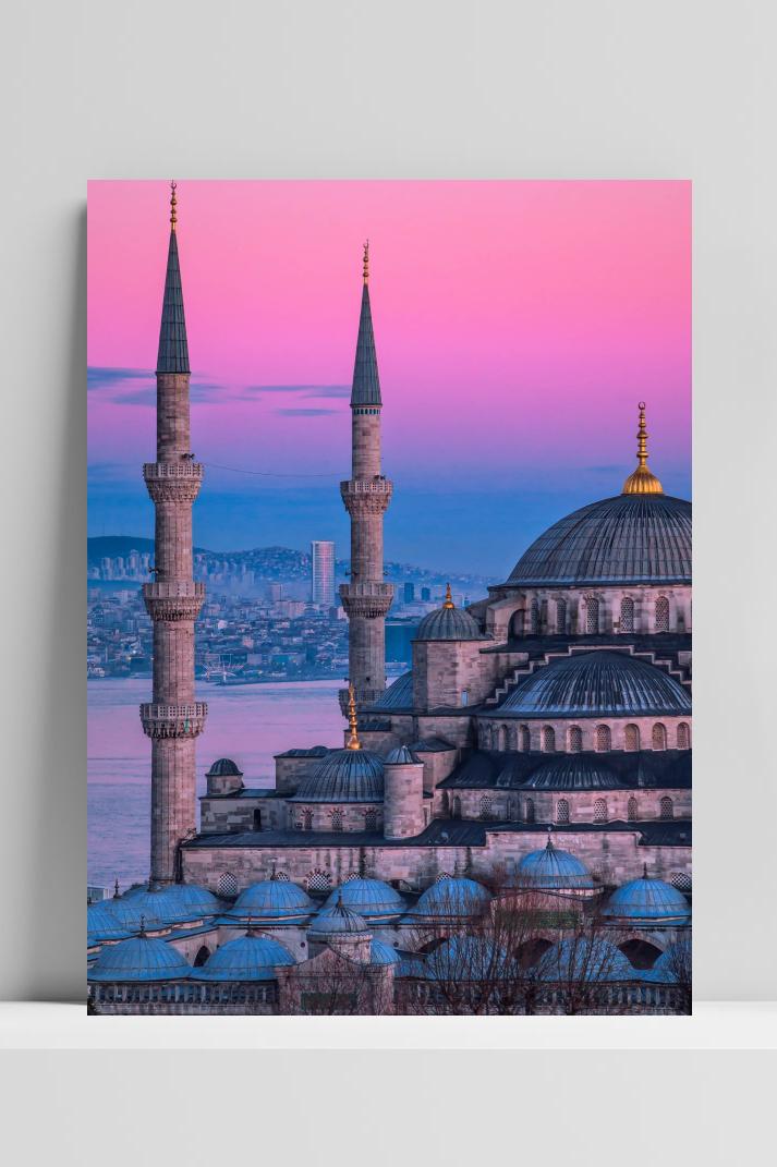 Turkije Moskee op 3mm aluminium dibond