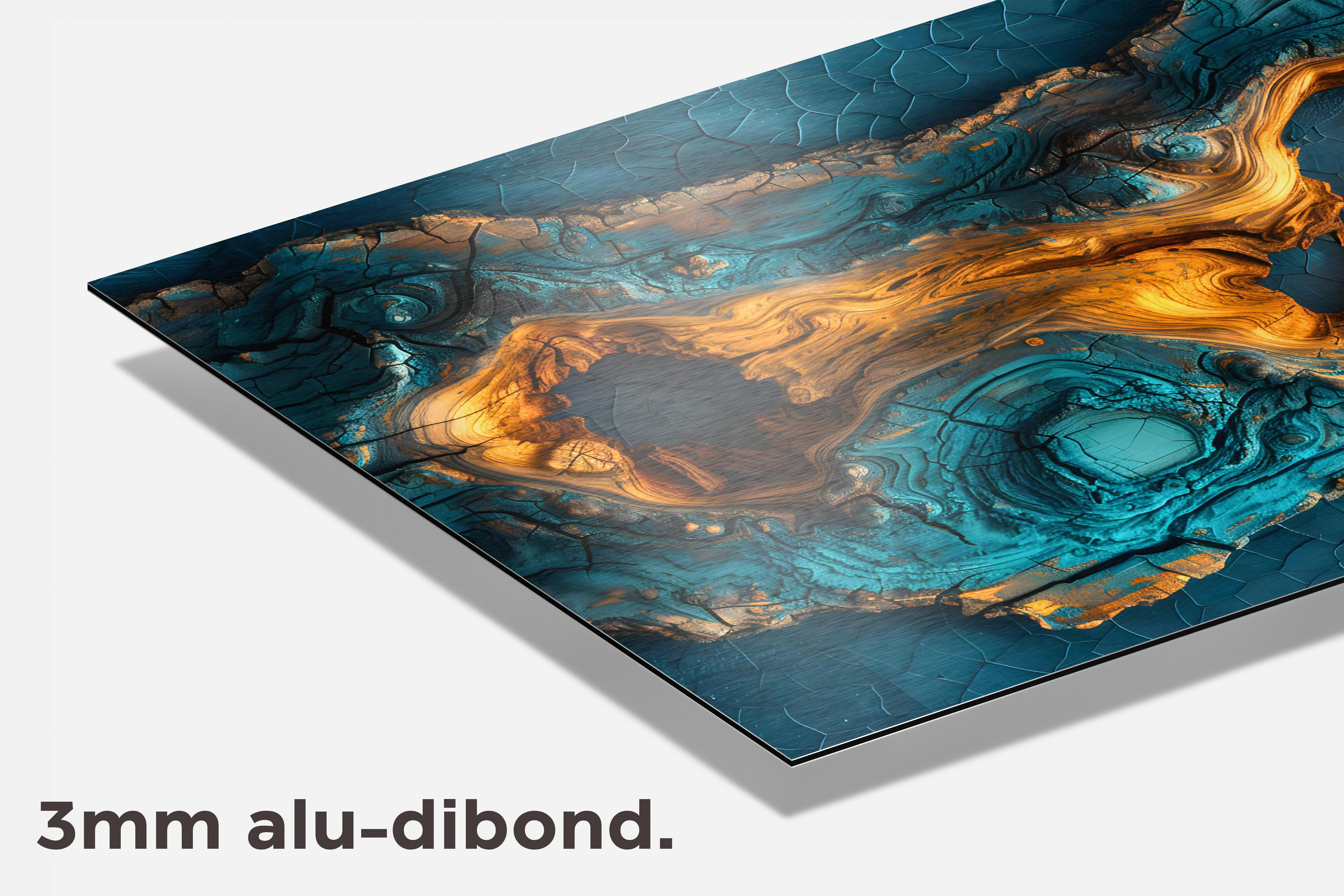 Drijfhout dibond detail
