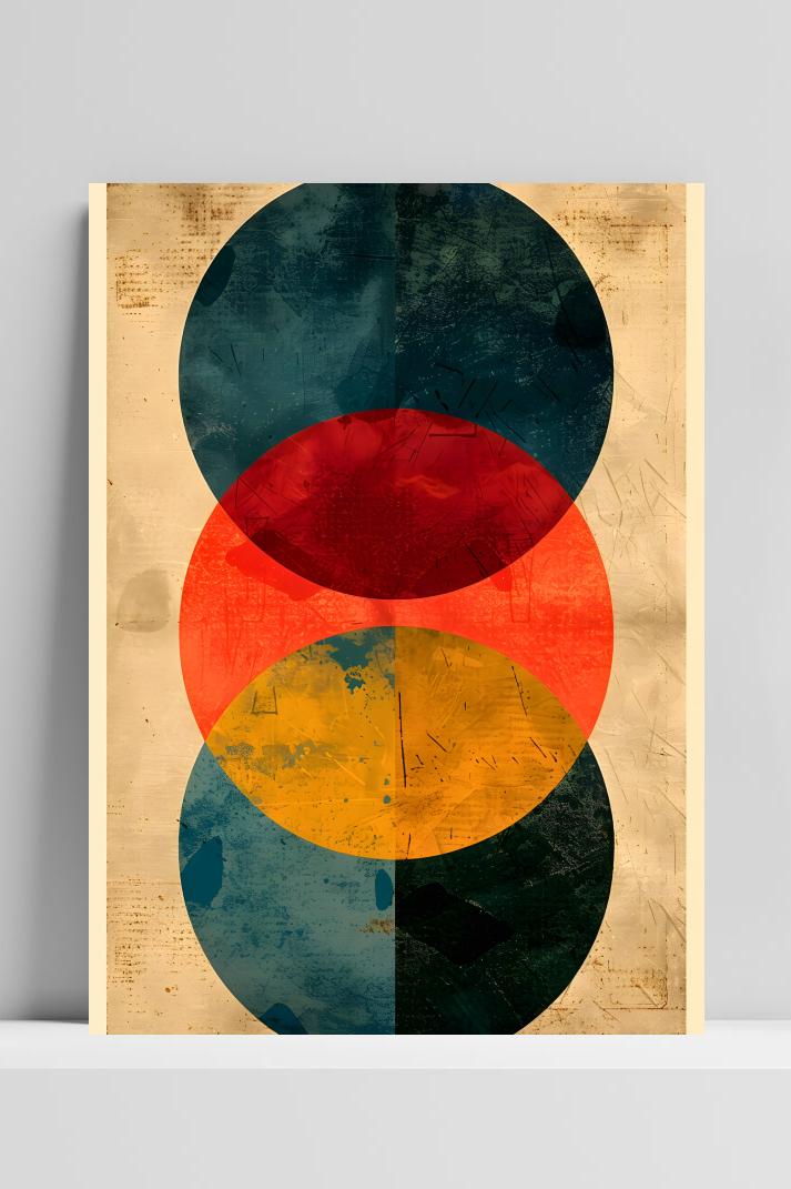 Cirkels Abstract op 3mm aluminium dibond