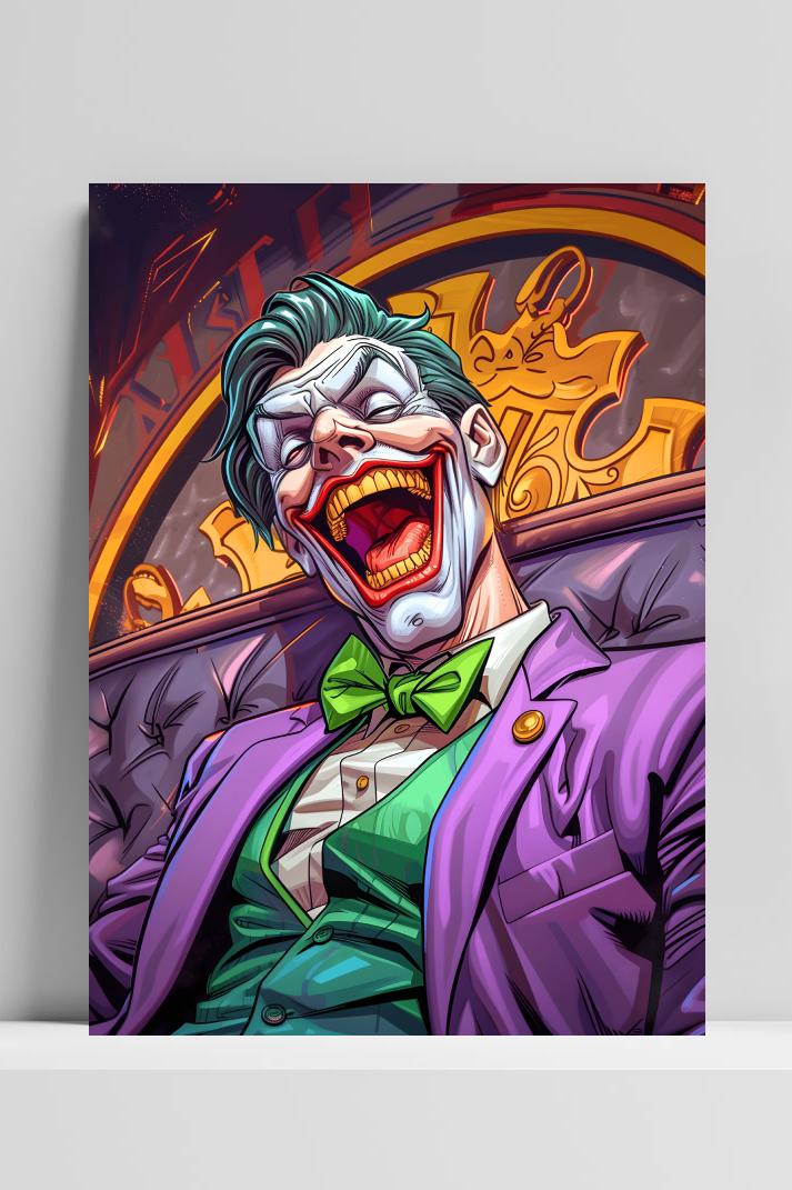 Joker Lach op 3mm aluminium dibond