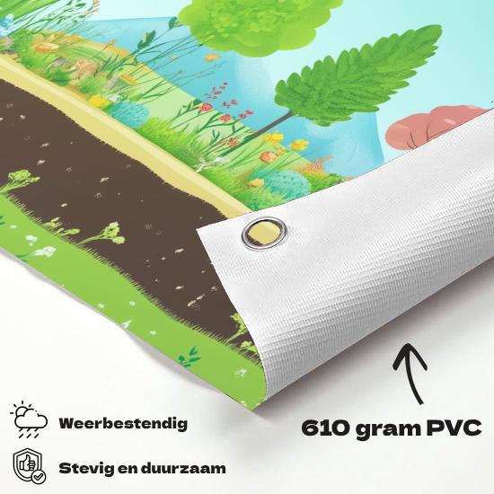 Tuinposter Natuur Cartoon materiaal-detail: 610 grams weerbestendig PVC-doek