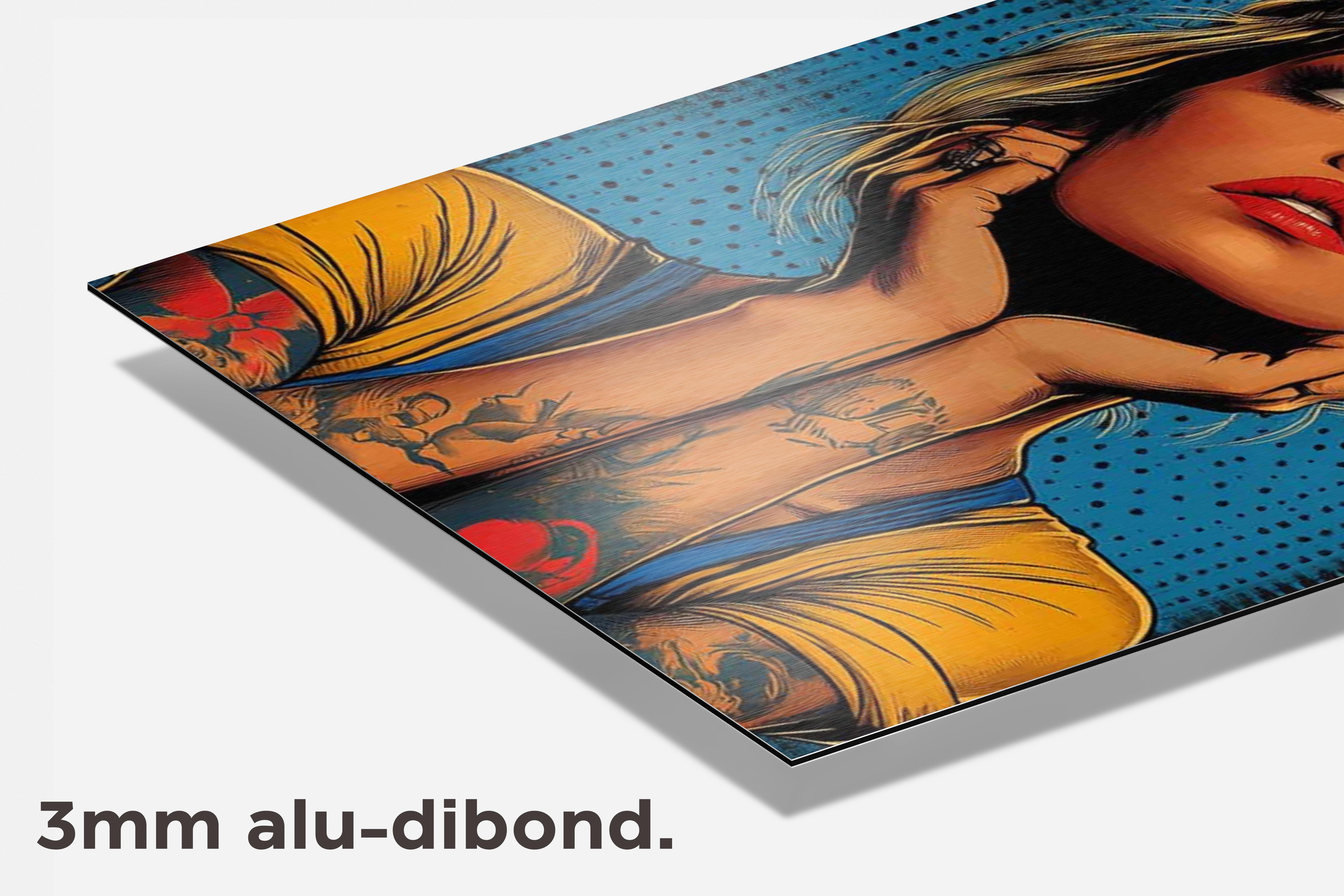 Tattoo Vrouw dibond detail