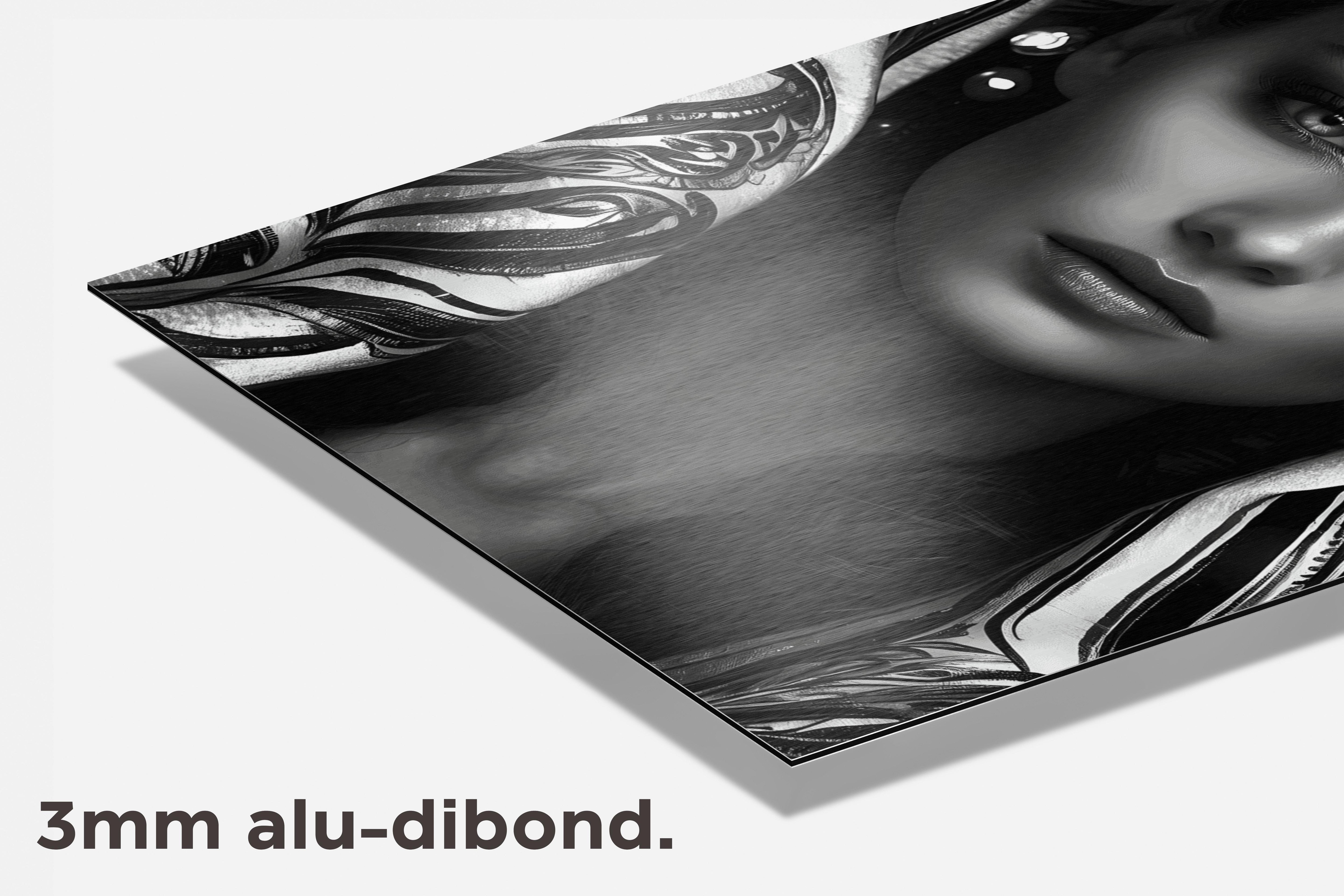 Zilver Abstract Vrouw dibond detail