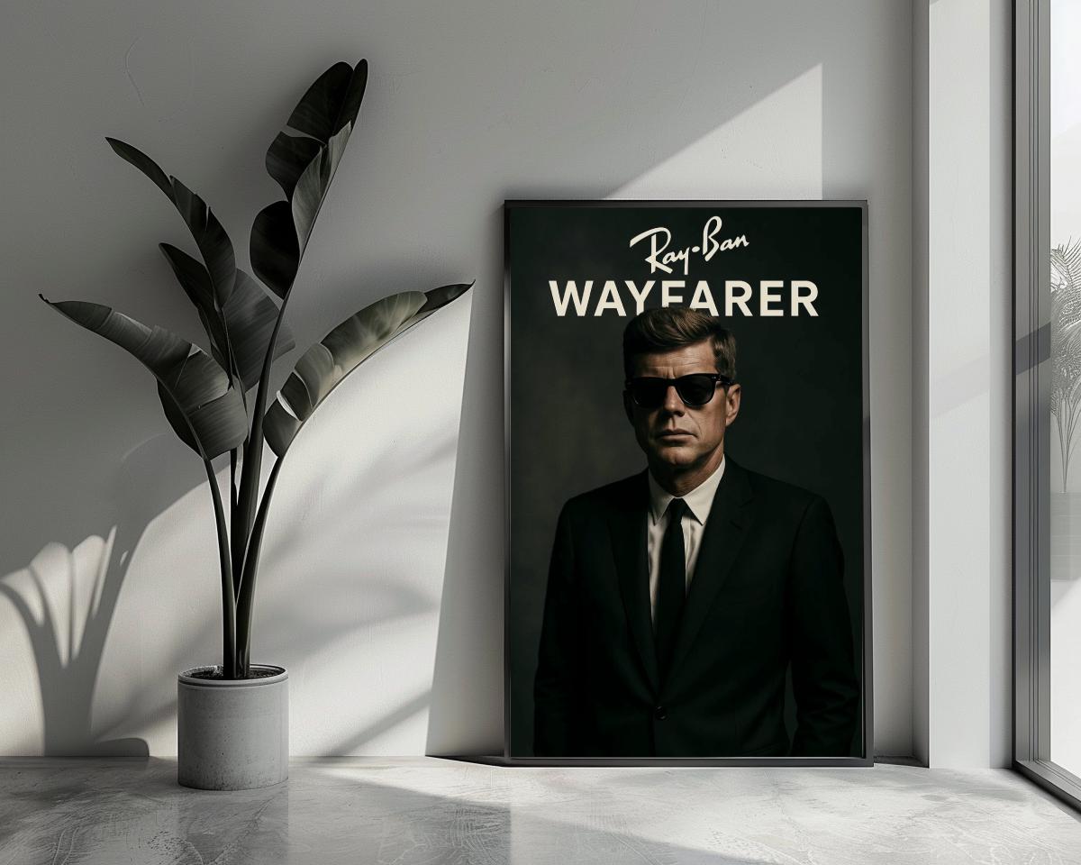 John F. Kennedy Ray Ban poster van 25 Artstreet