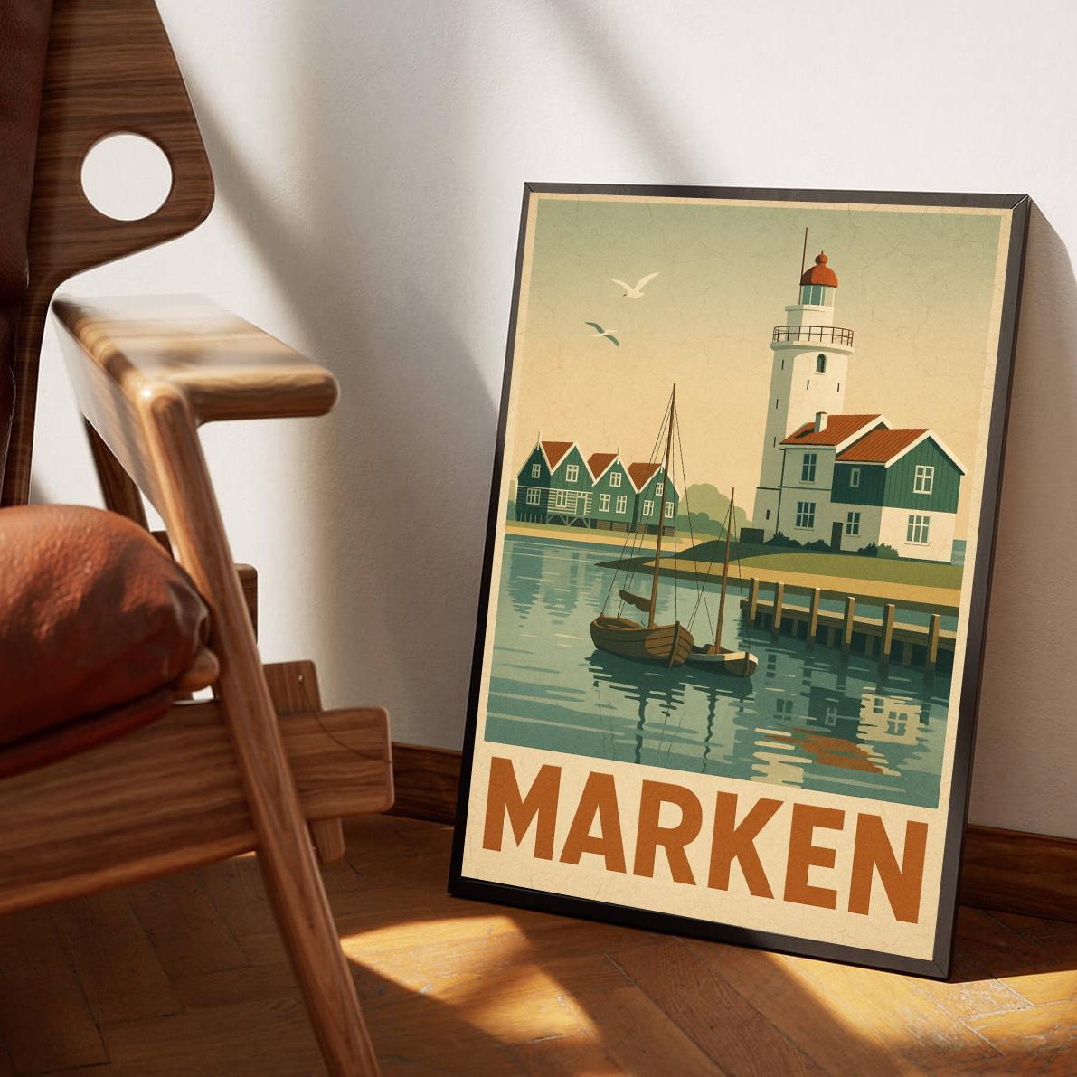 Marken Text Vintage poster sfeerbeeld 3