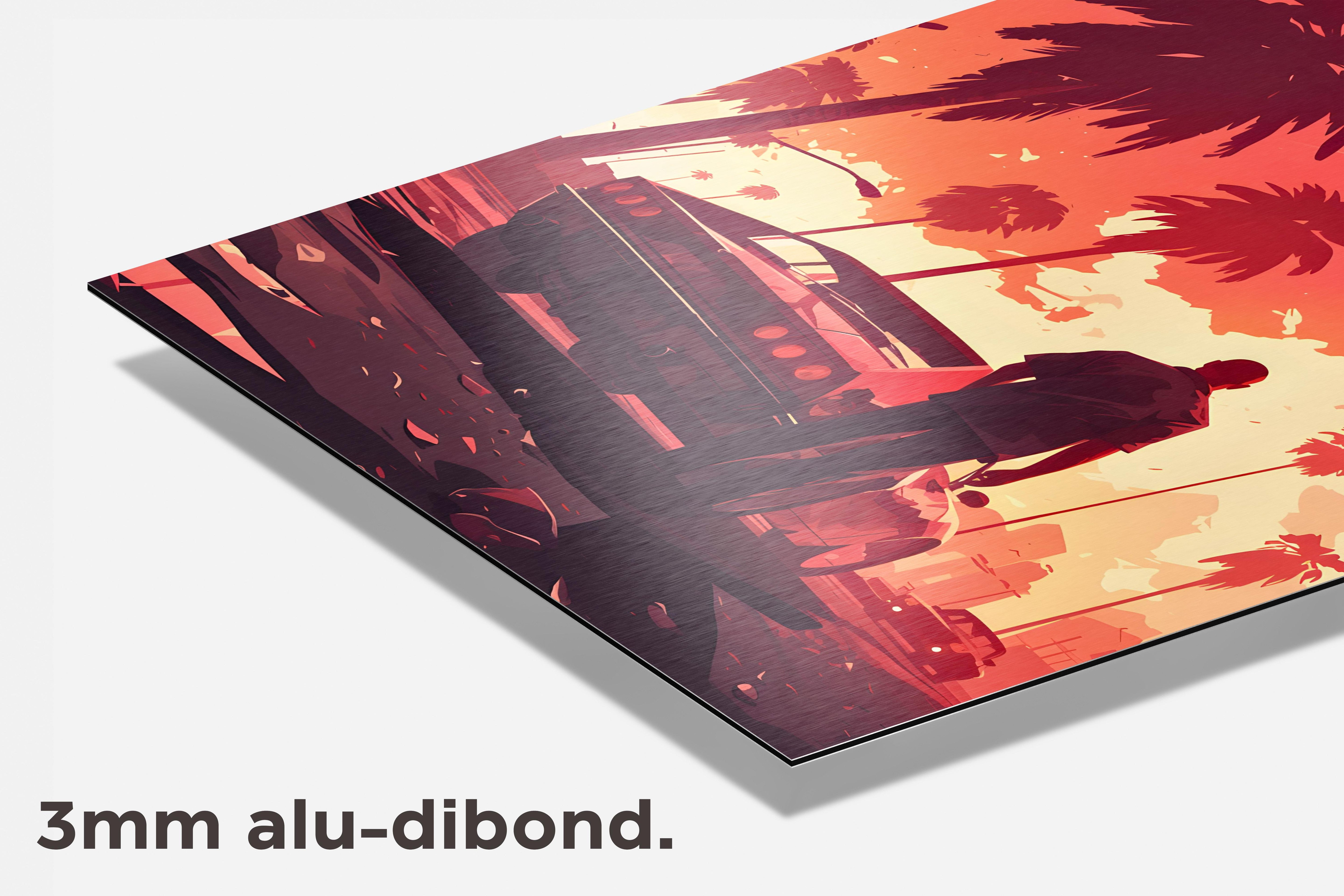 Retro Auto dibond detail