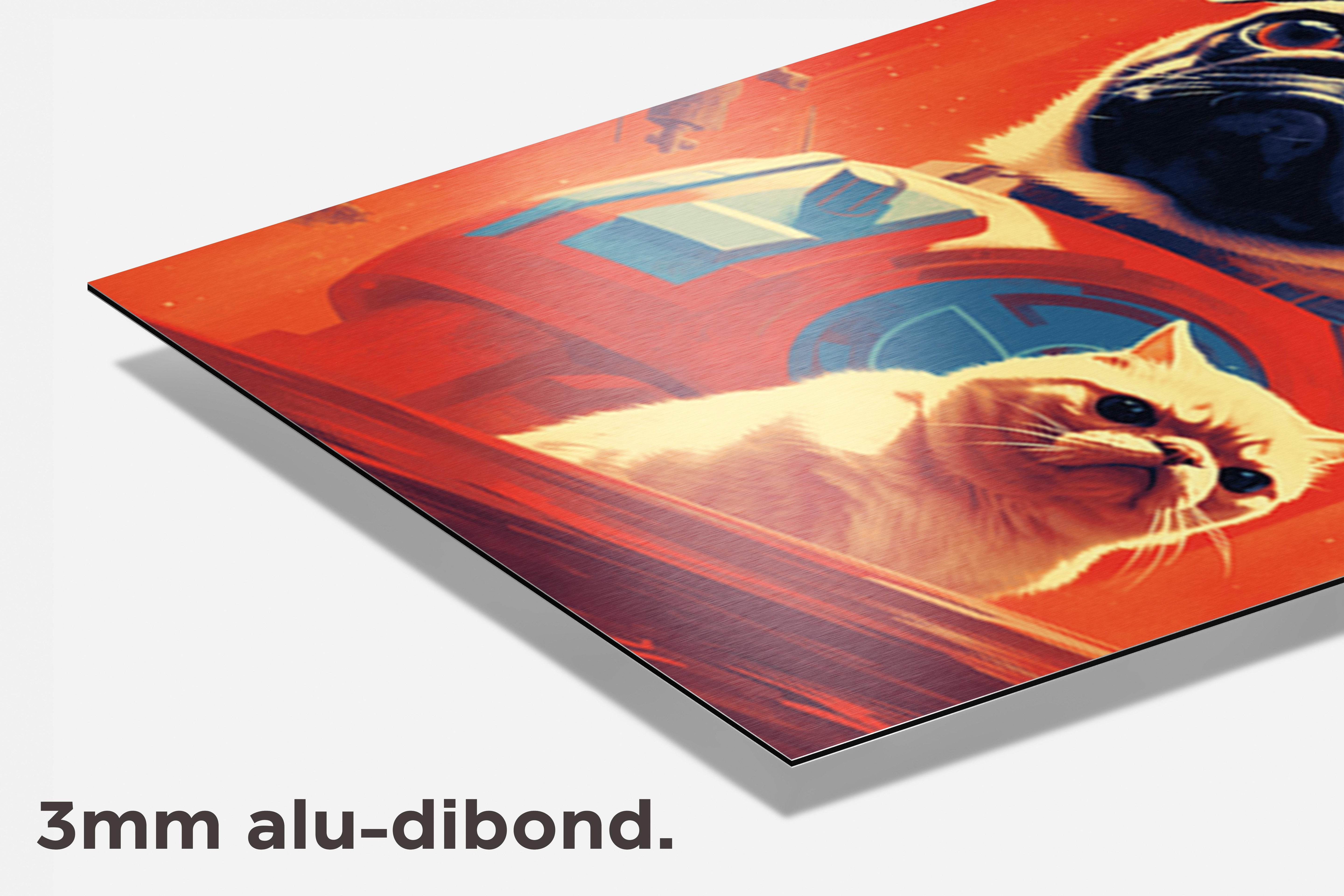 Mopshond Poster dibond detail