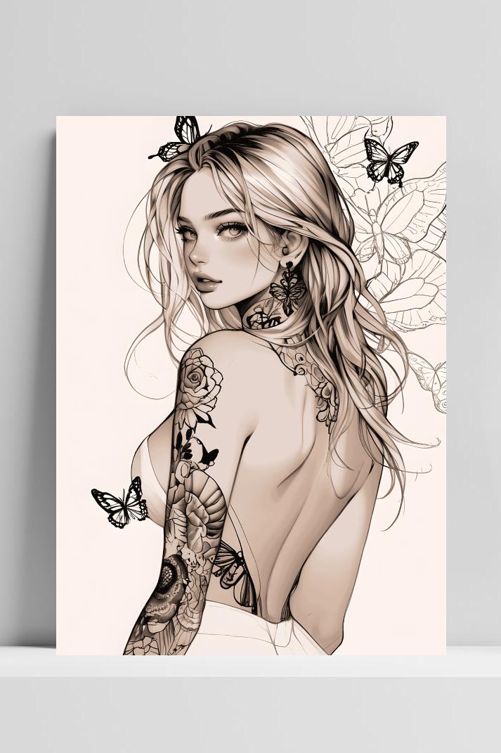 Vlinderkunst op 3mm aluminium dibond