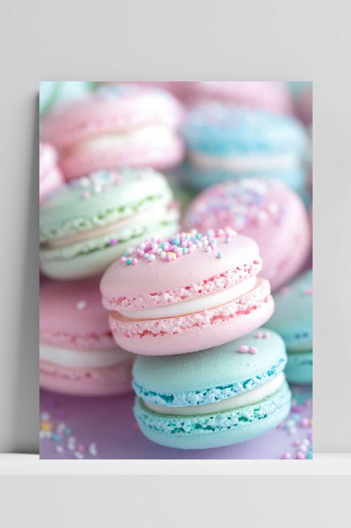 Macaron op 3mm aluminium dibond