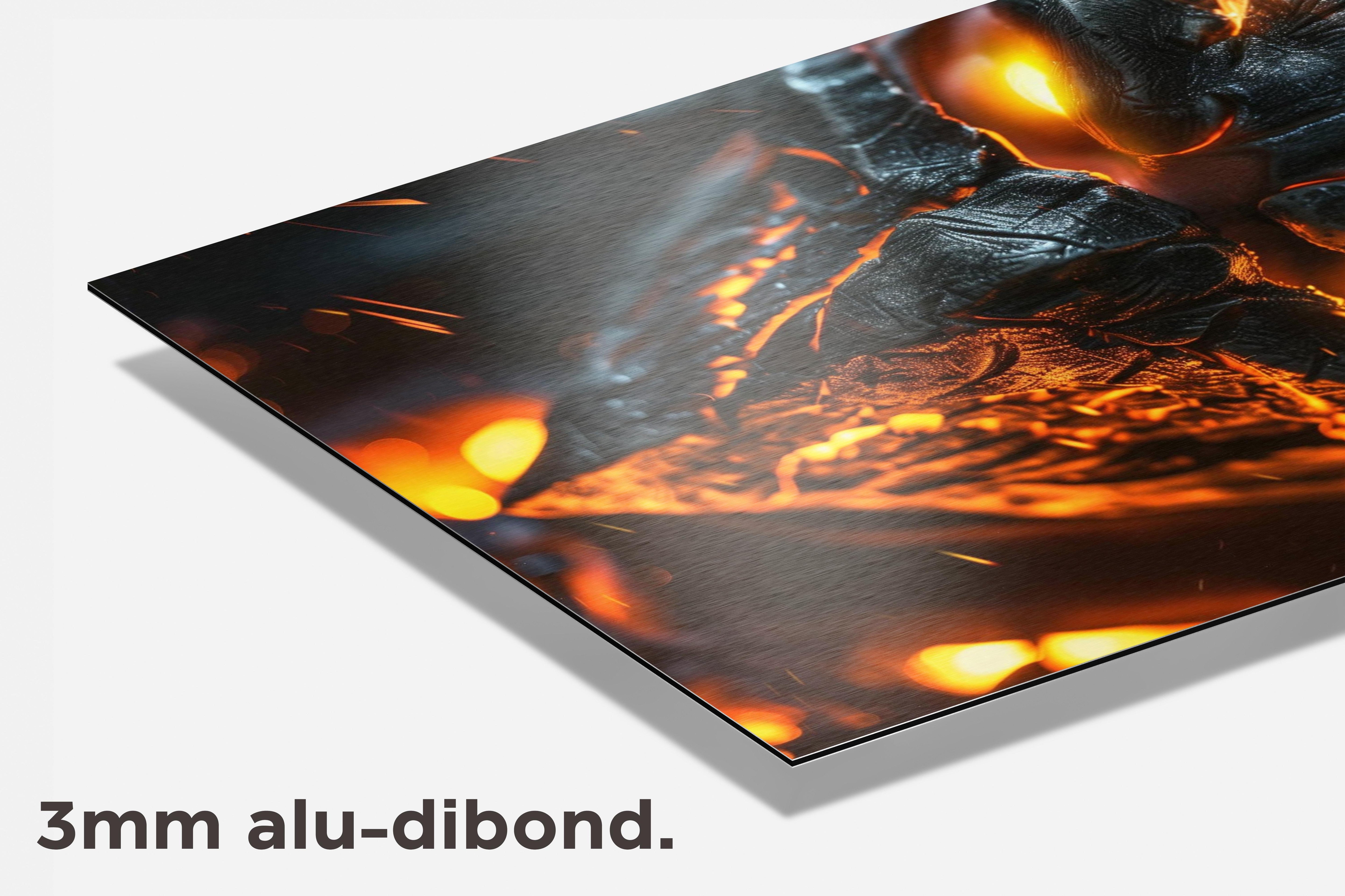 Scorpion Mortal Kombat dibond detail