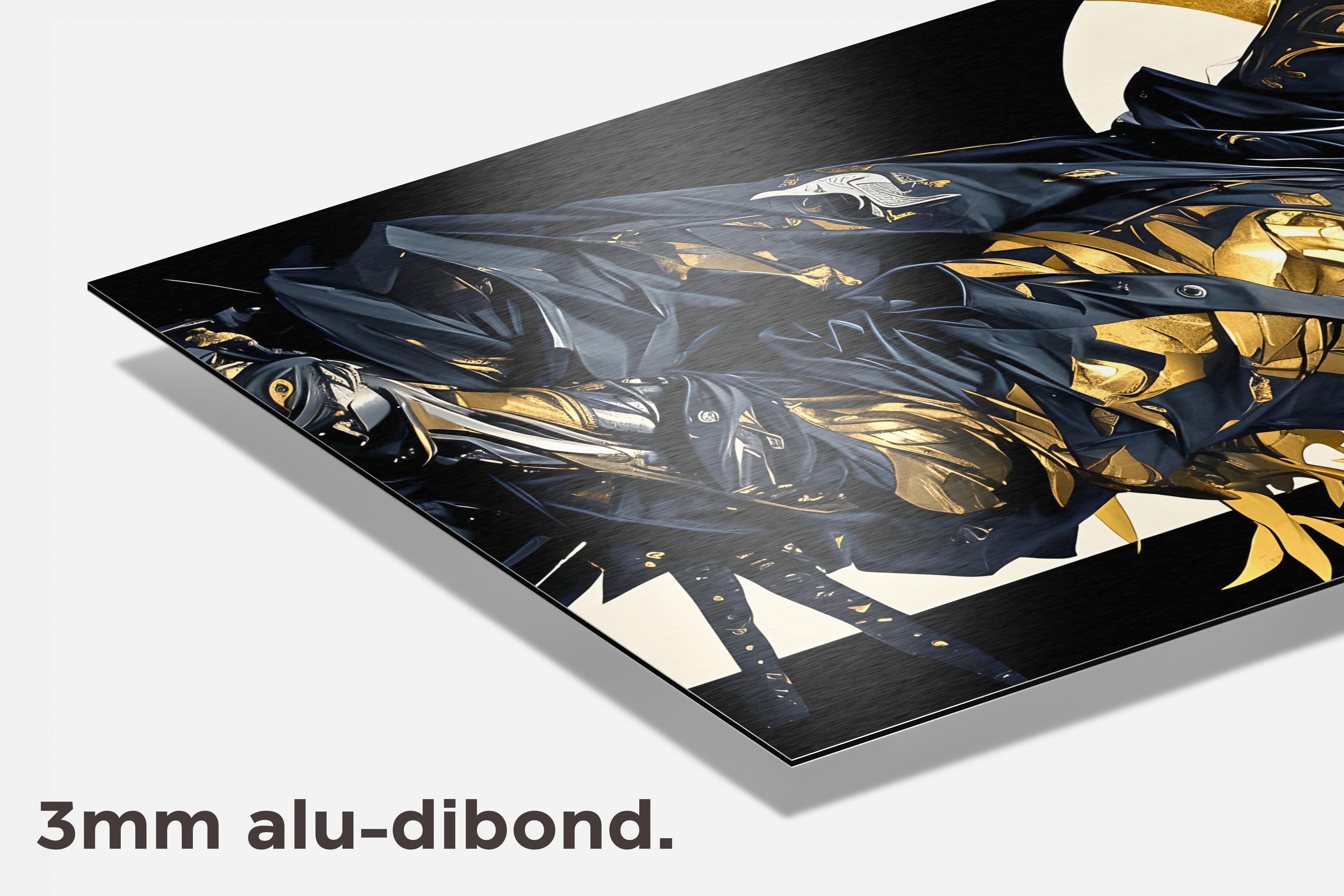 Gouden Ninja dibond detail