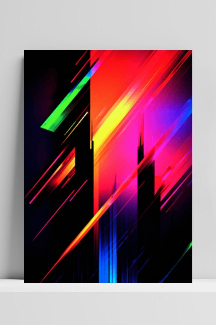 Abstracte Strepen op 3mm aluminium dibond