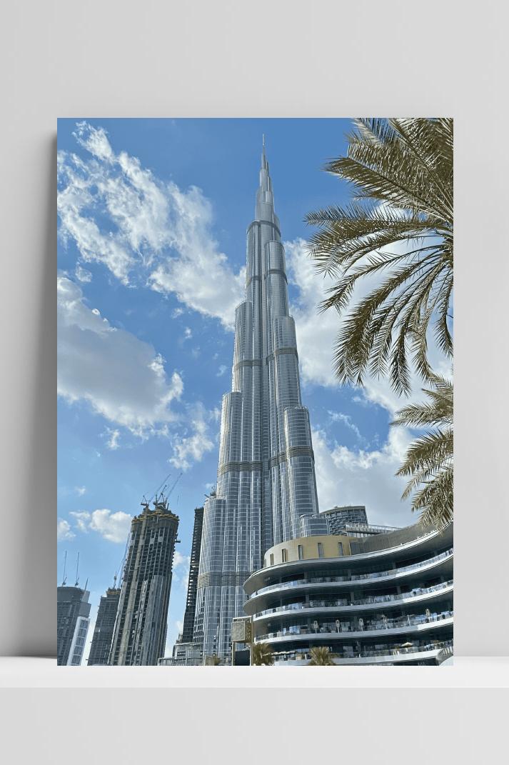 Burj Khalifa op 3mm aluminium dibond