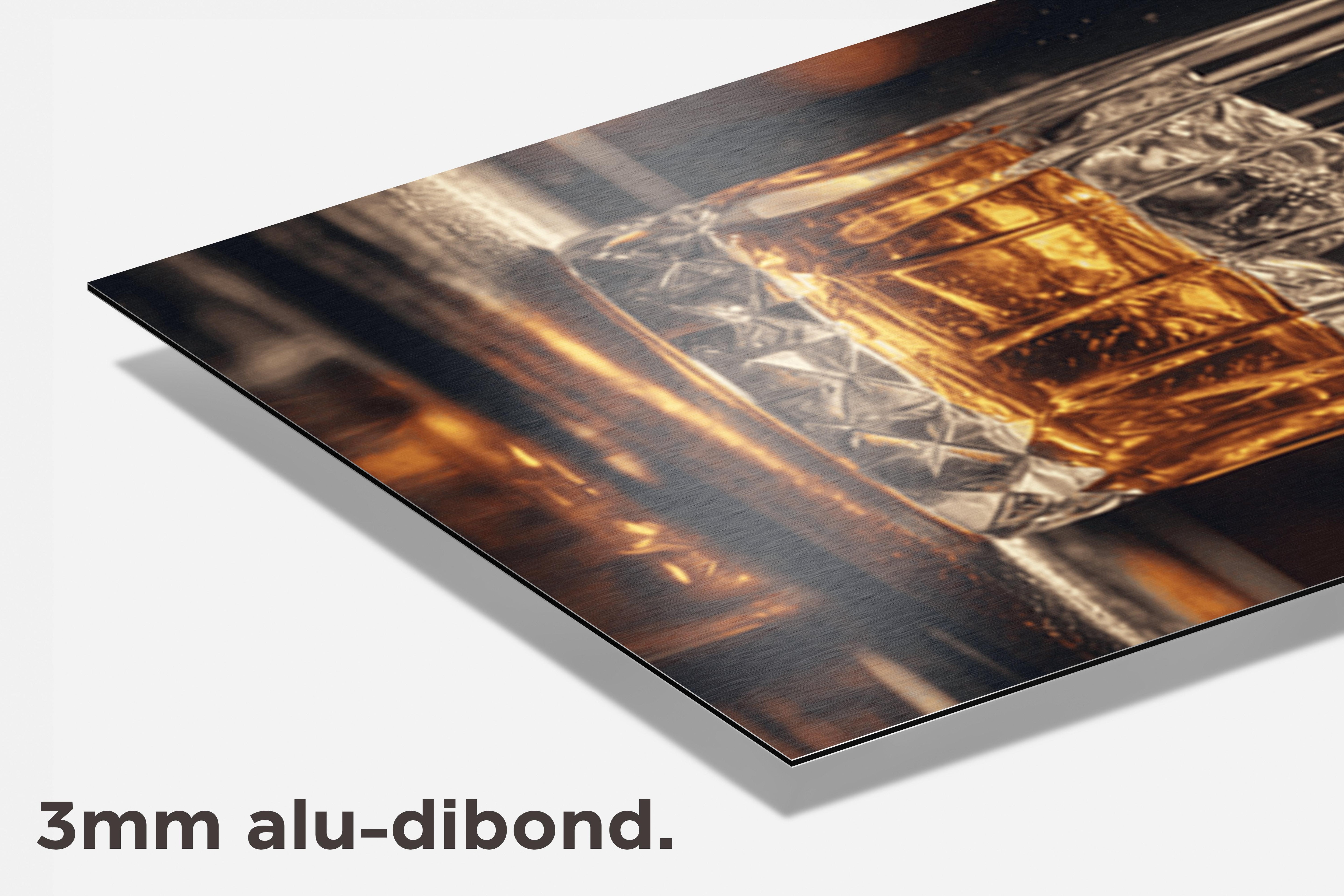 Whiskey Glas met IJs dibond detail