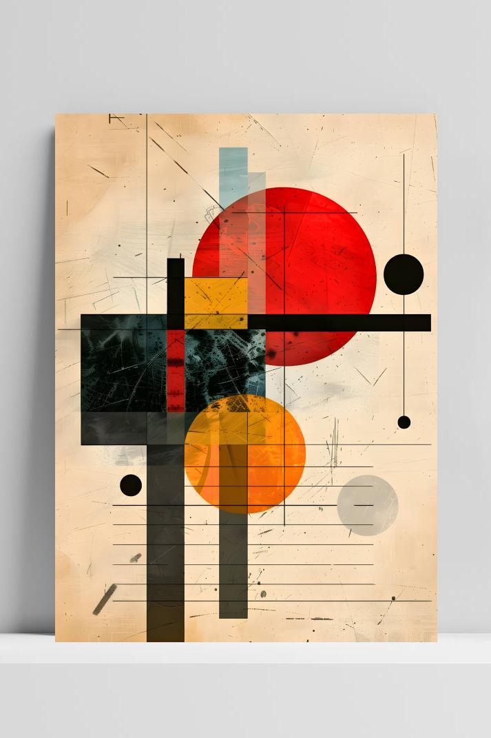 Abstracte Vormen op 3mm aluminium dibond