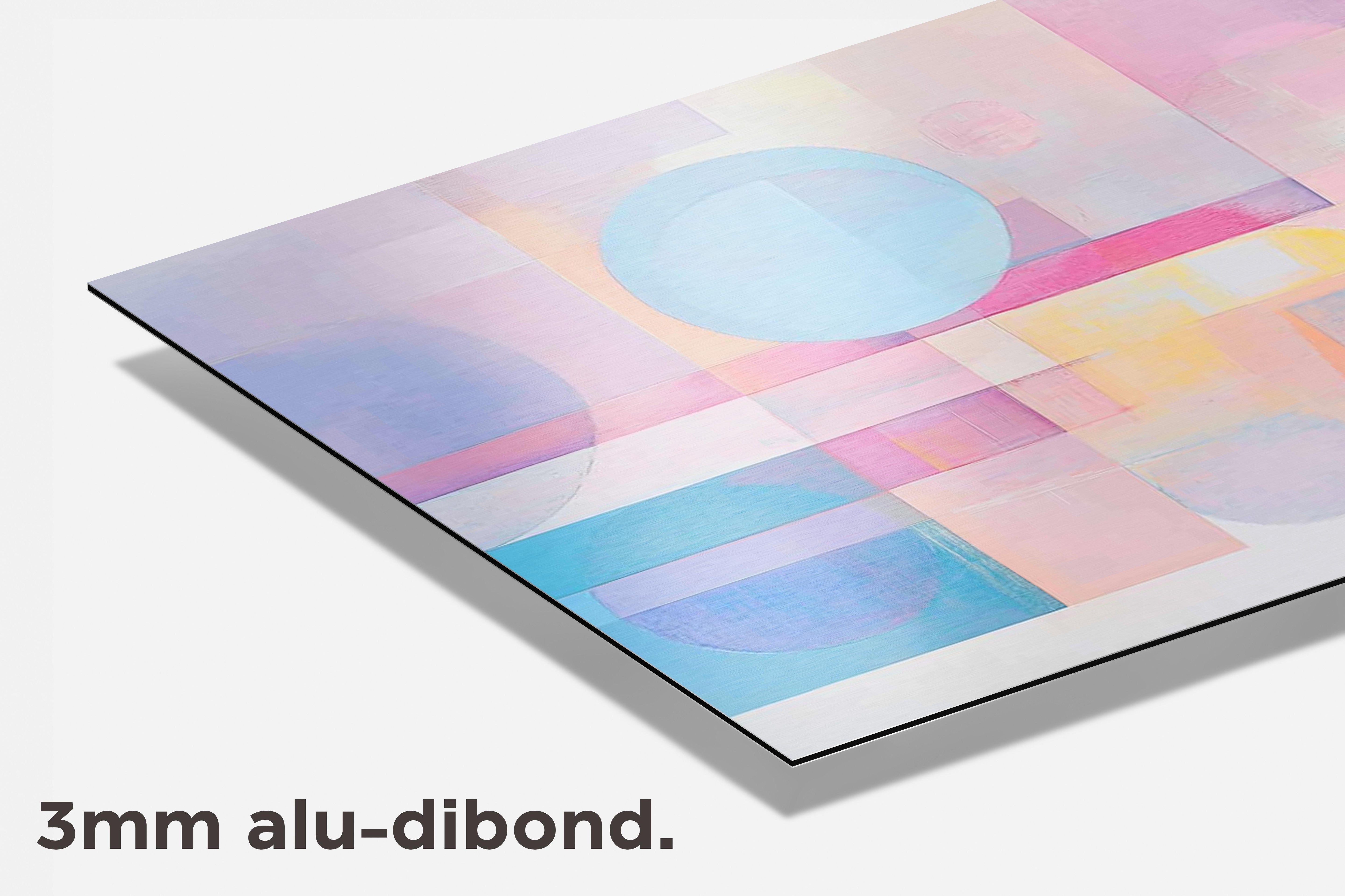 Abstracte Pastel Vormen dibond detail