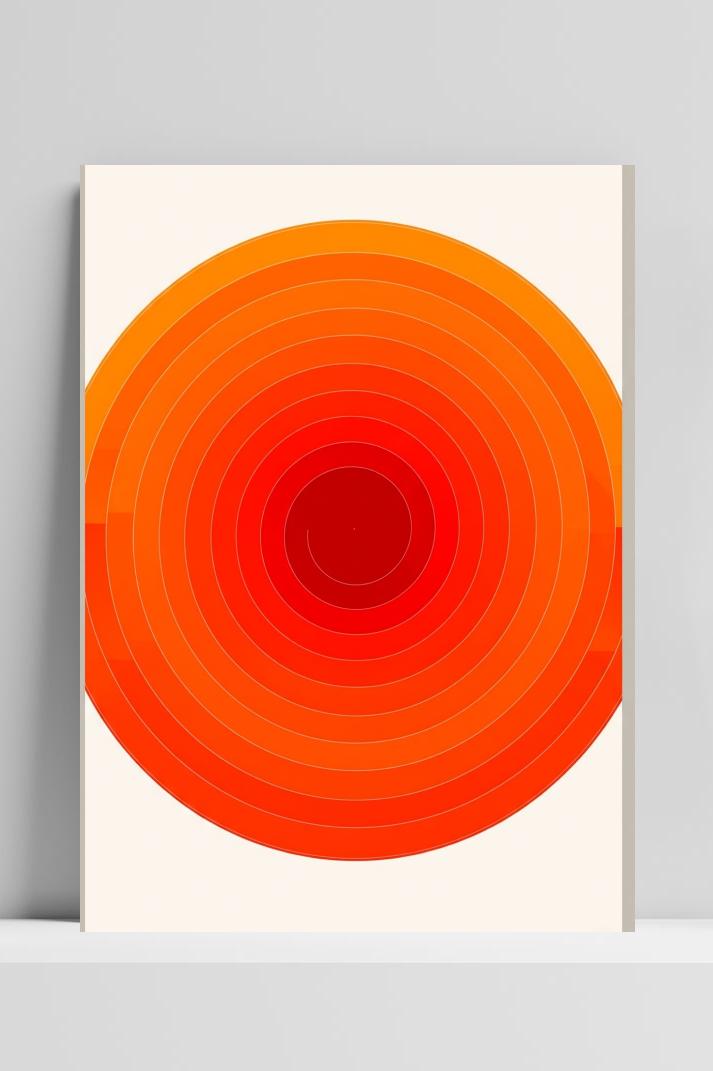 Spiral Orange op 3mm aluminium dibond