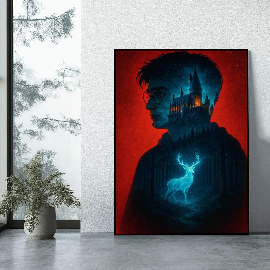 Harry Potter Stag Hogwarts poster sfeerbeeld 1
