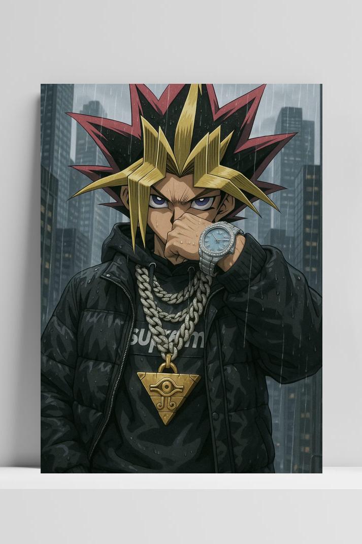 Yami Yugi Yu-Gi-Oh Fashion op 3mm aluminium dibond