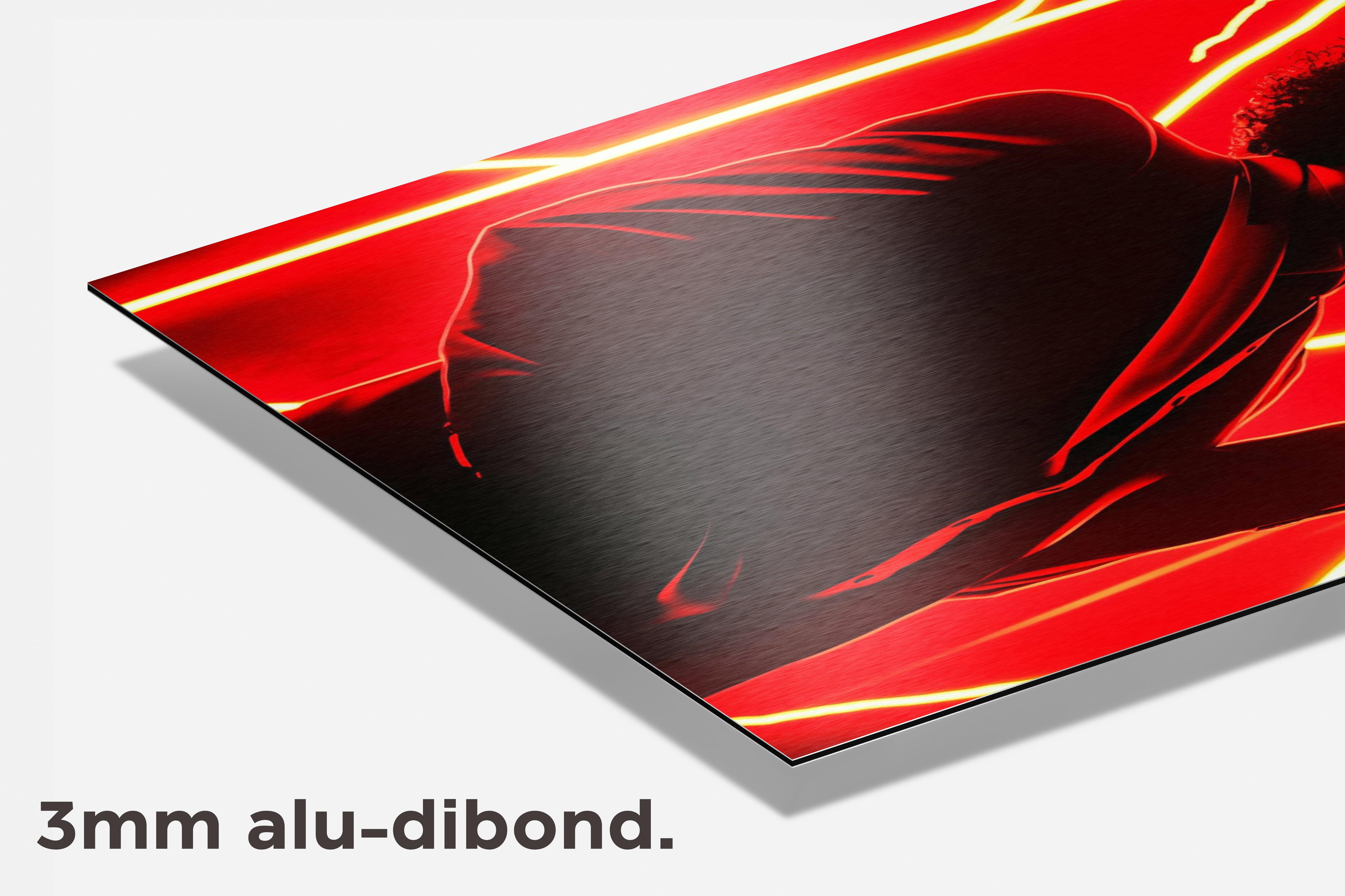 The Weeknd Neon dibond detail