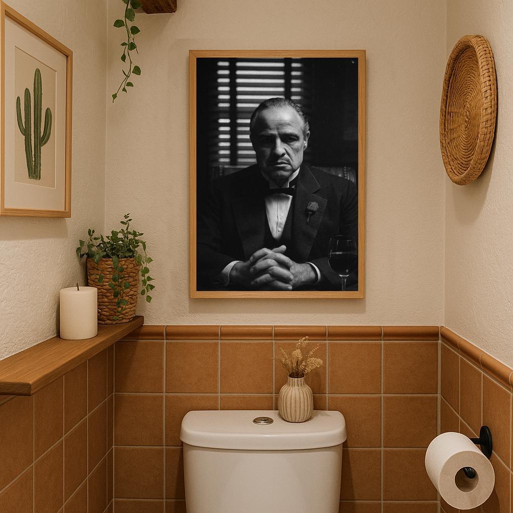 Don Corleone The Godfather B&W poster sfeerbeeld 3