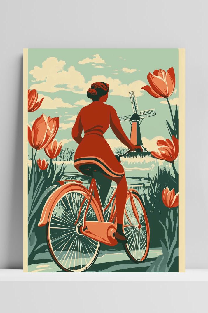 Netherlands Vintage op 3mm aluminium dibond