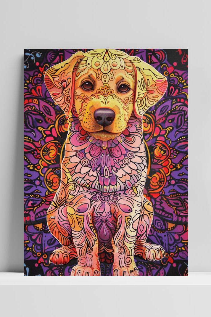 Puppy op 3mm aluminium dibond