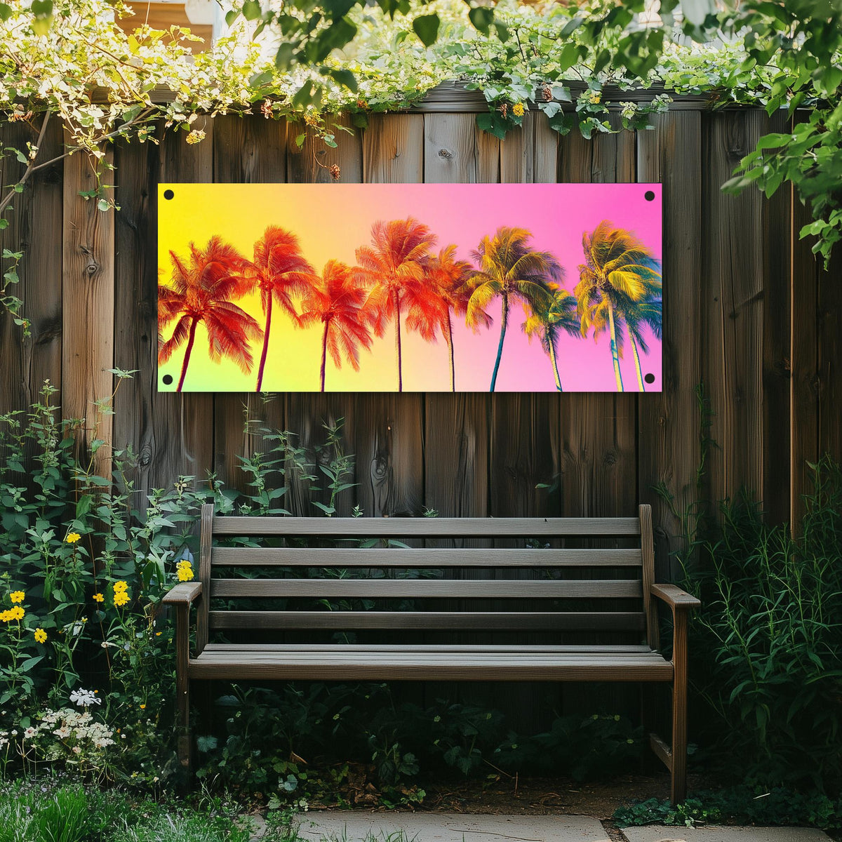 Affiche de Jardin Cocotiers dans un intérieur