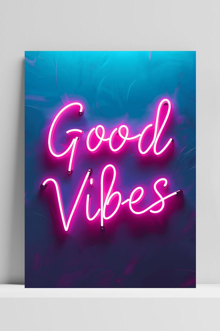 Good Vibes op 3mm aluminium dibond