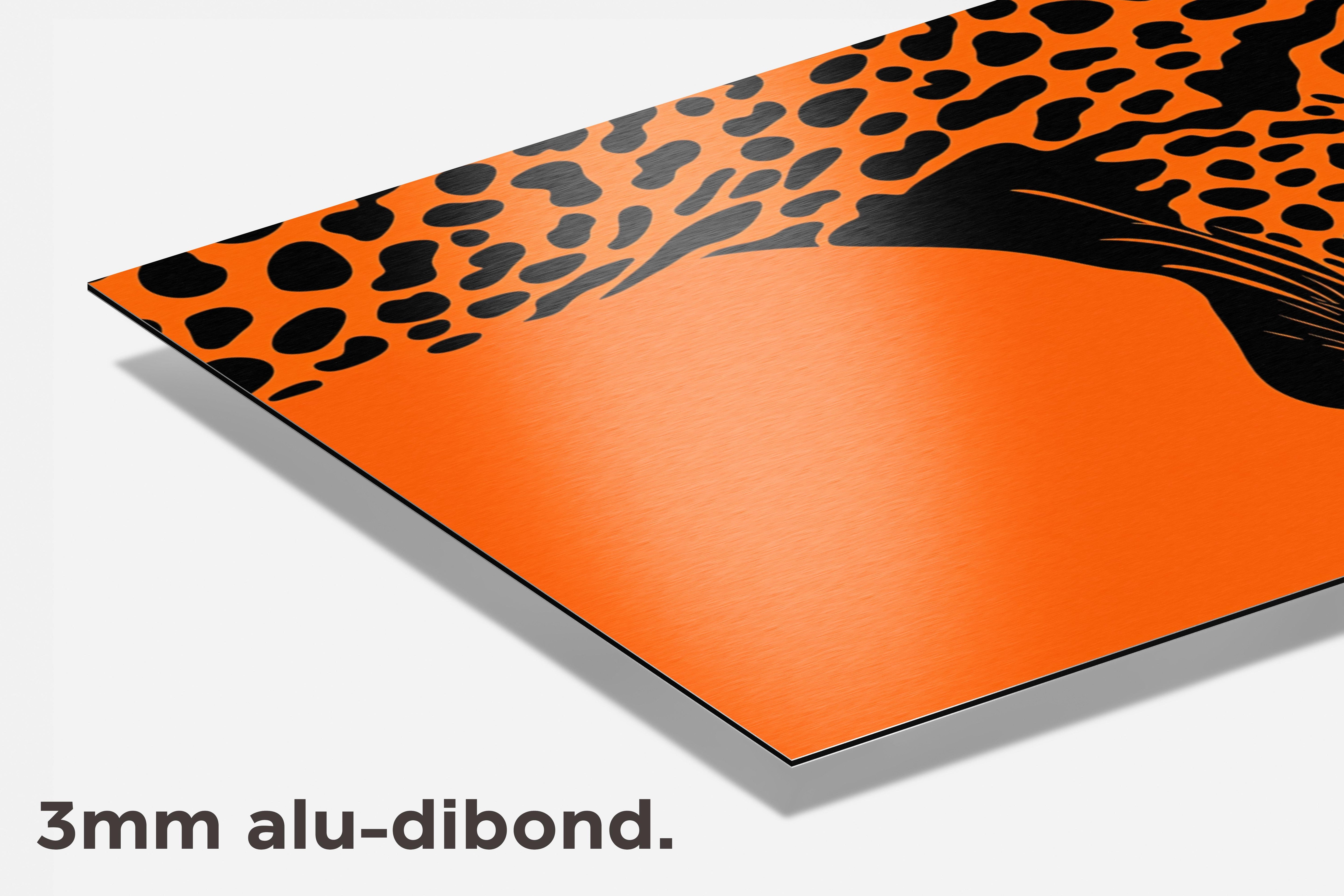 Cheetah Pop Art dibond detail