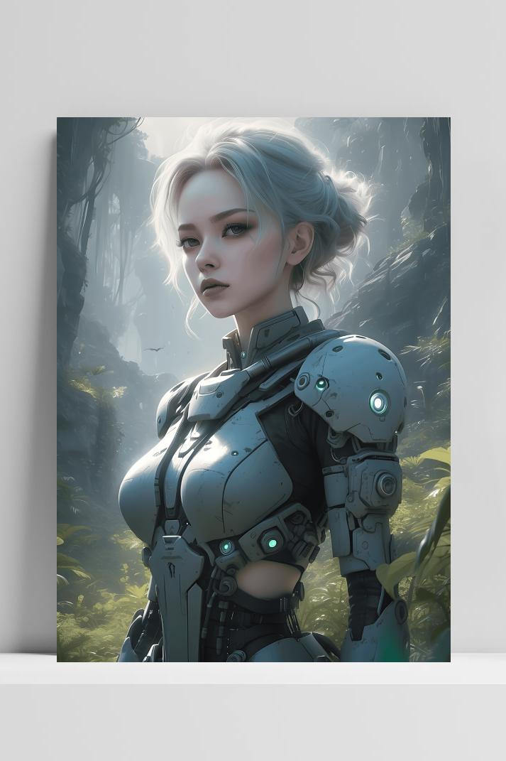 Anime Biomech op 3mm aluminium dibond